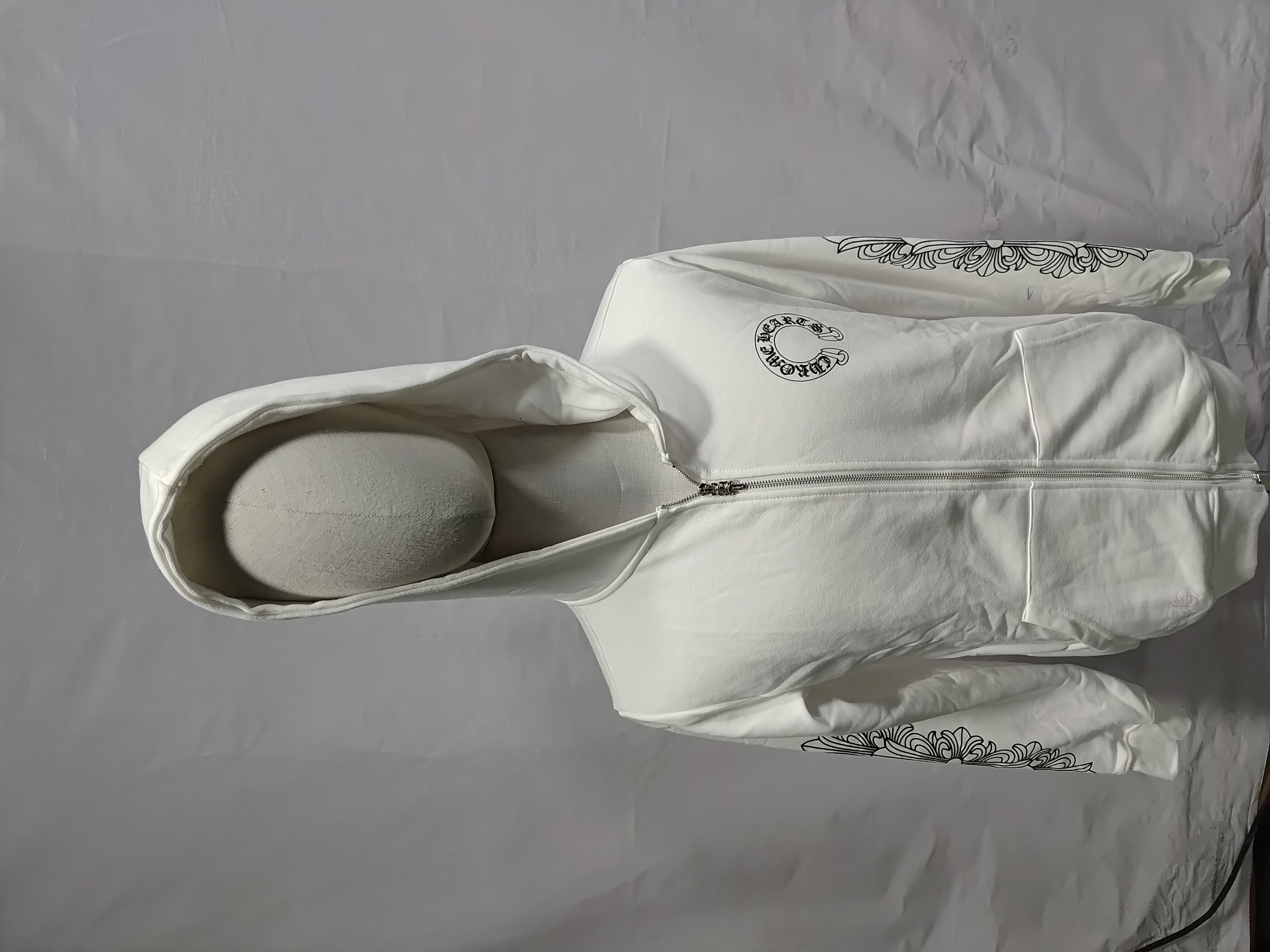  CHROME HEARTS Hoodie Black/White K5001 review Obosneaker 00