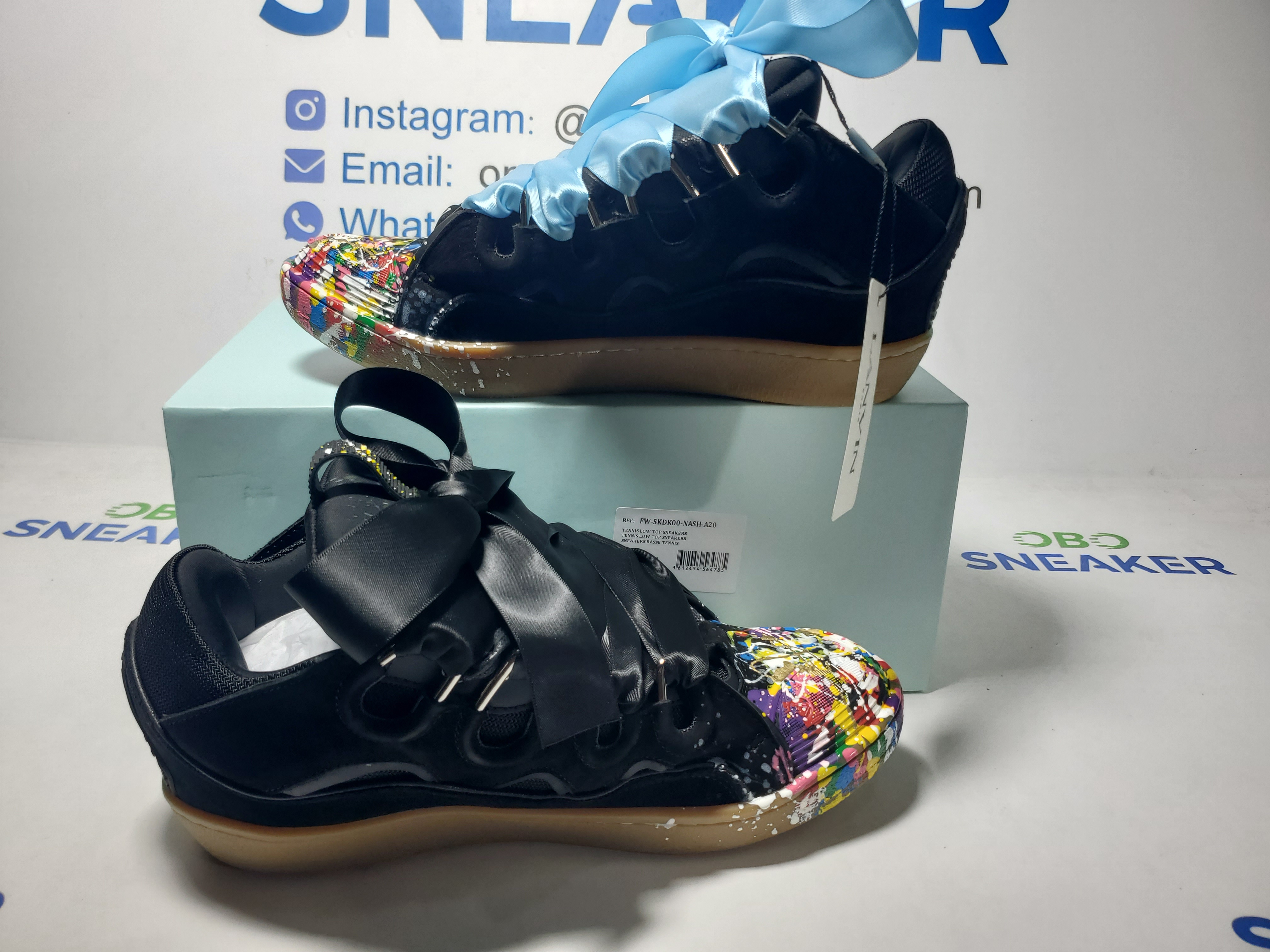 Lanvin Leather Curb x Gallery Dept Paint Drip Optical Black review Obosneaker 01