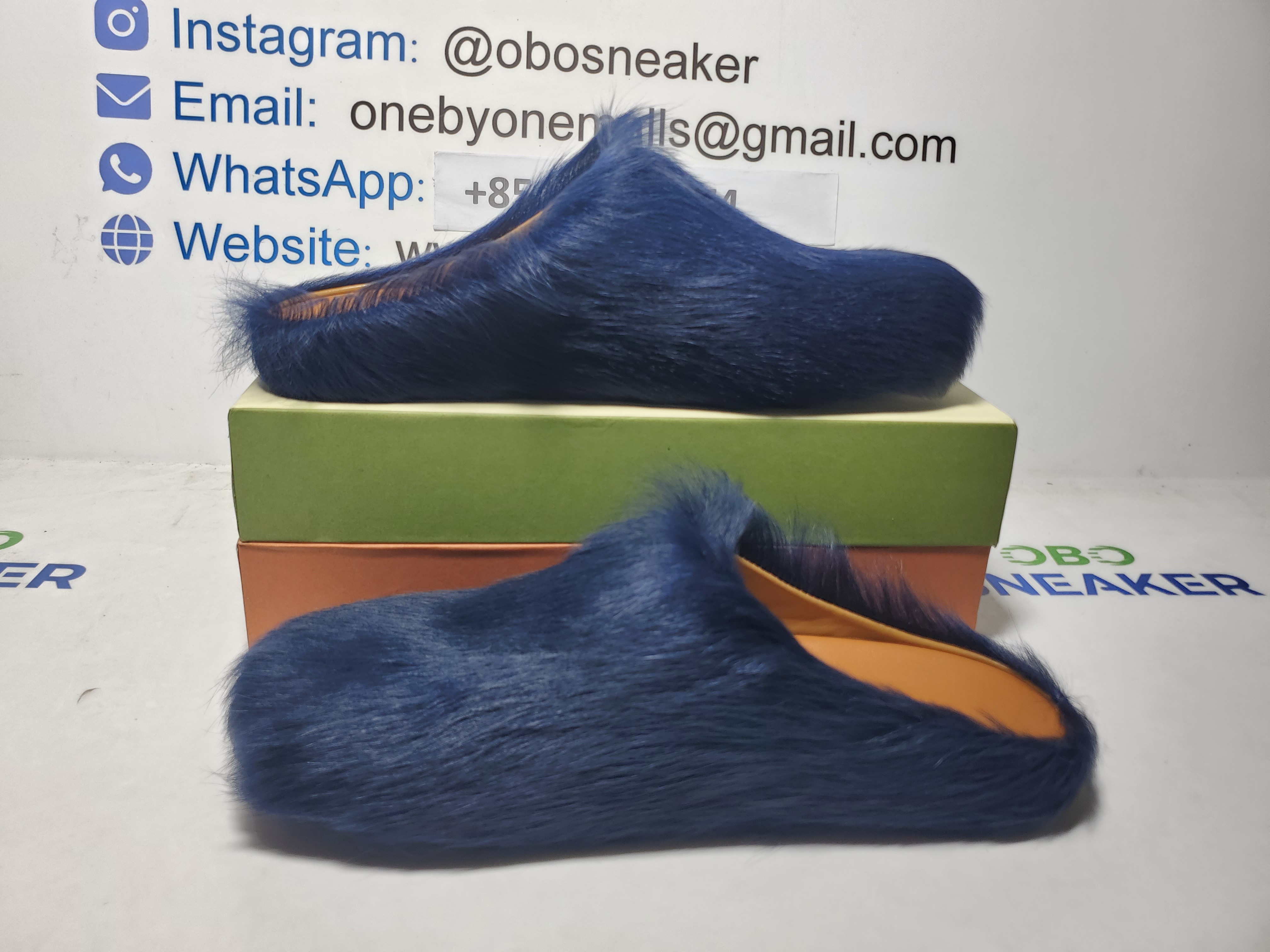 Marni Long-Hair Calfskin Fussbett Sabot Navy SBMR000600P412200B84 review Obosneaker 01