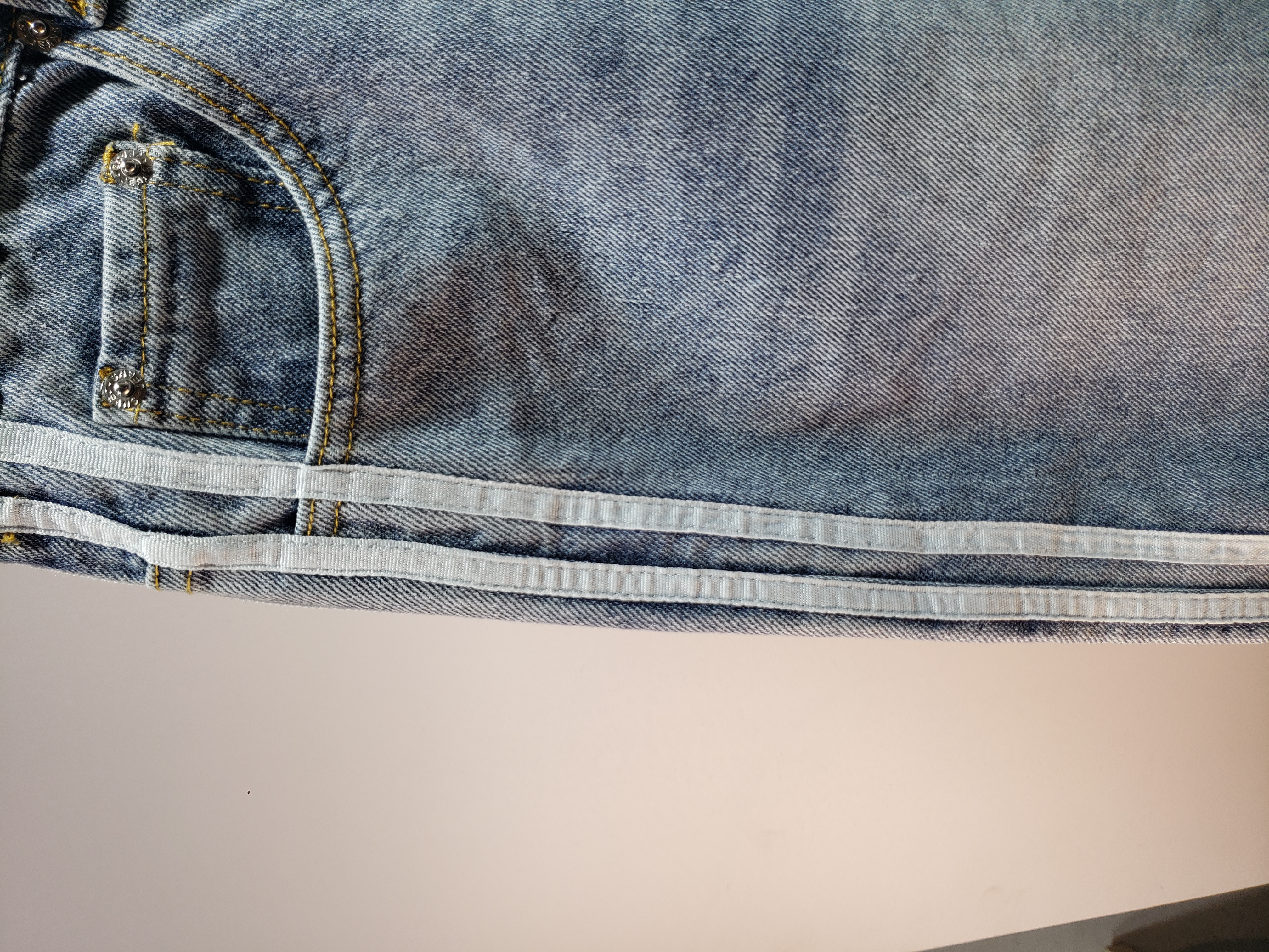 Balenciaga x Adidas Three-Bar Washed Jeans Blue review Obosneaker 02