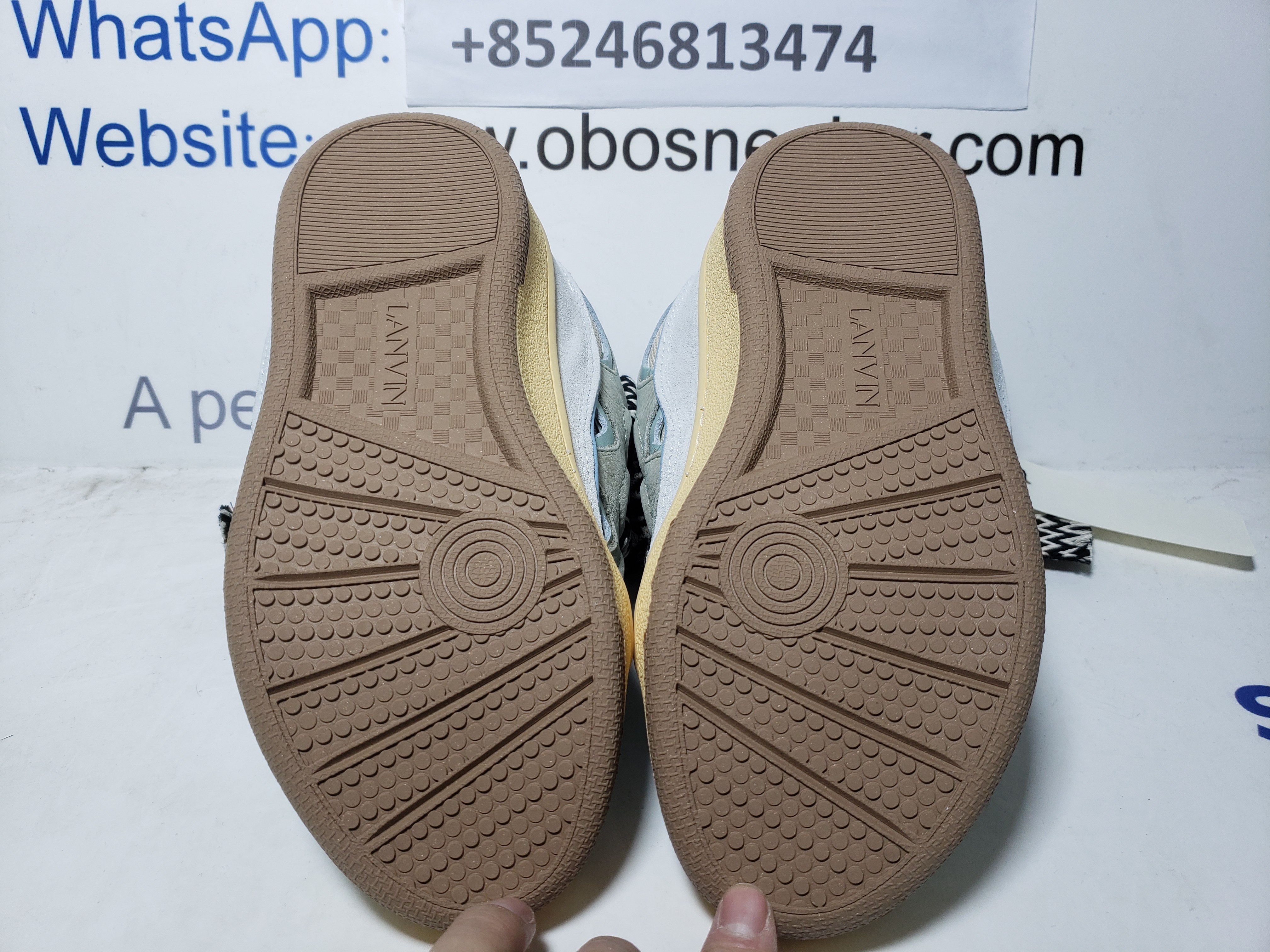 Lanvin Leather Curb White Blue review Obosneaker 04