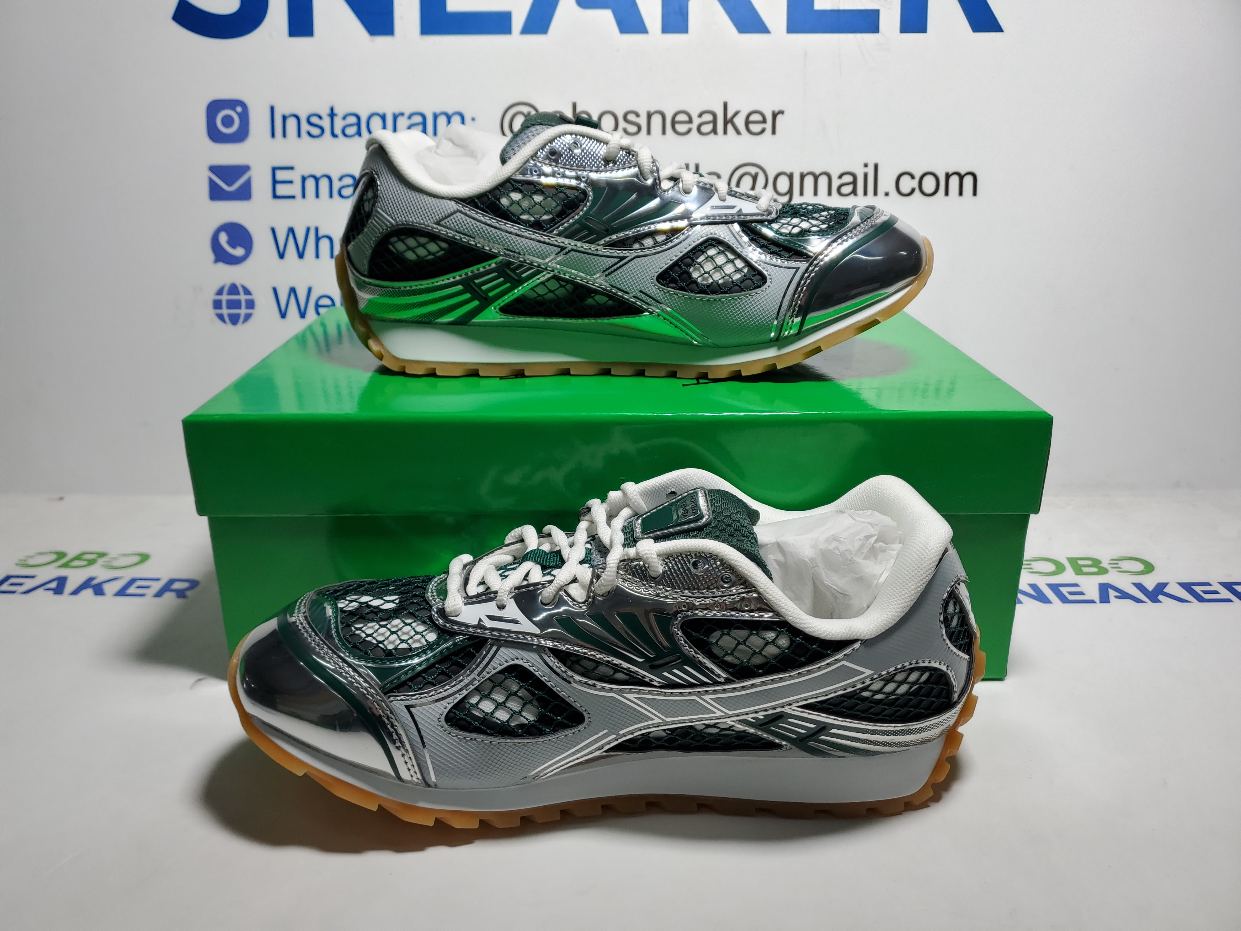 Bottega Veneta Orbit Dark Green Silver review Obosneaker 00