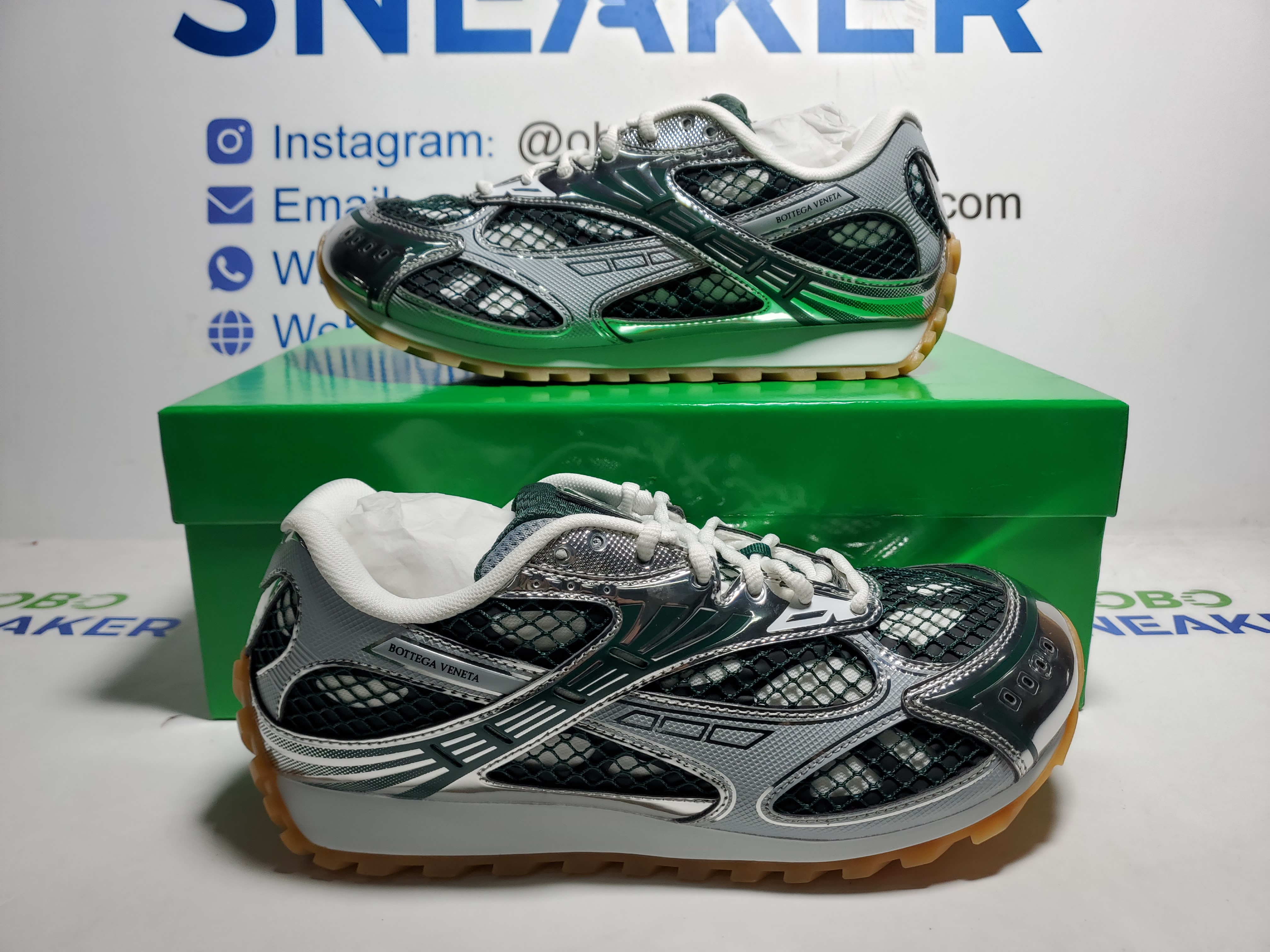Bottega Veneta Orbit Dark Green Silver review Obosneaker 05