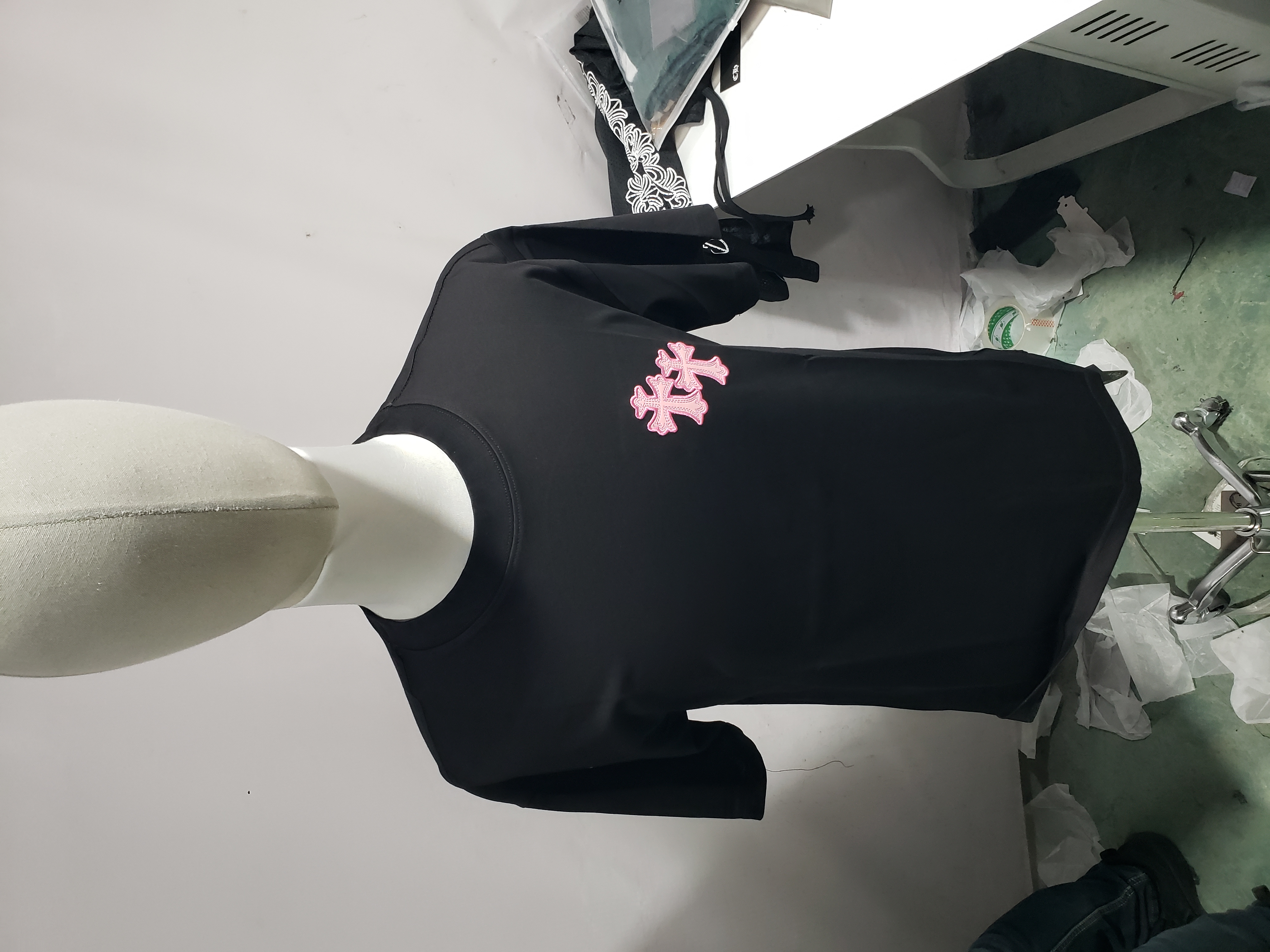 Chrome Hearts Heavy Horseshoe Sanskrit Applique Embroidery T-shirt Grey review Obosneaker 00