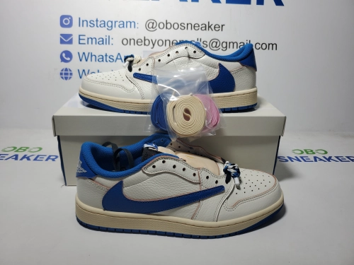TOP Version Fragment Design x Travis Scott x Air Jordan 1 Retro Low DM7866-104 review 