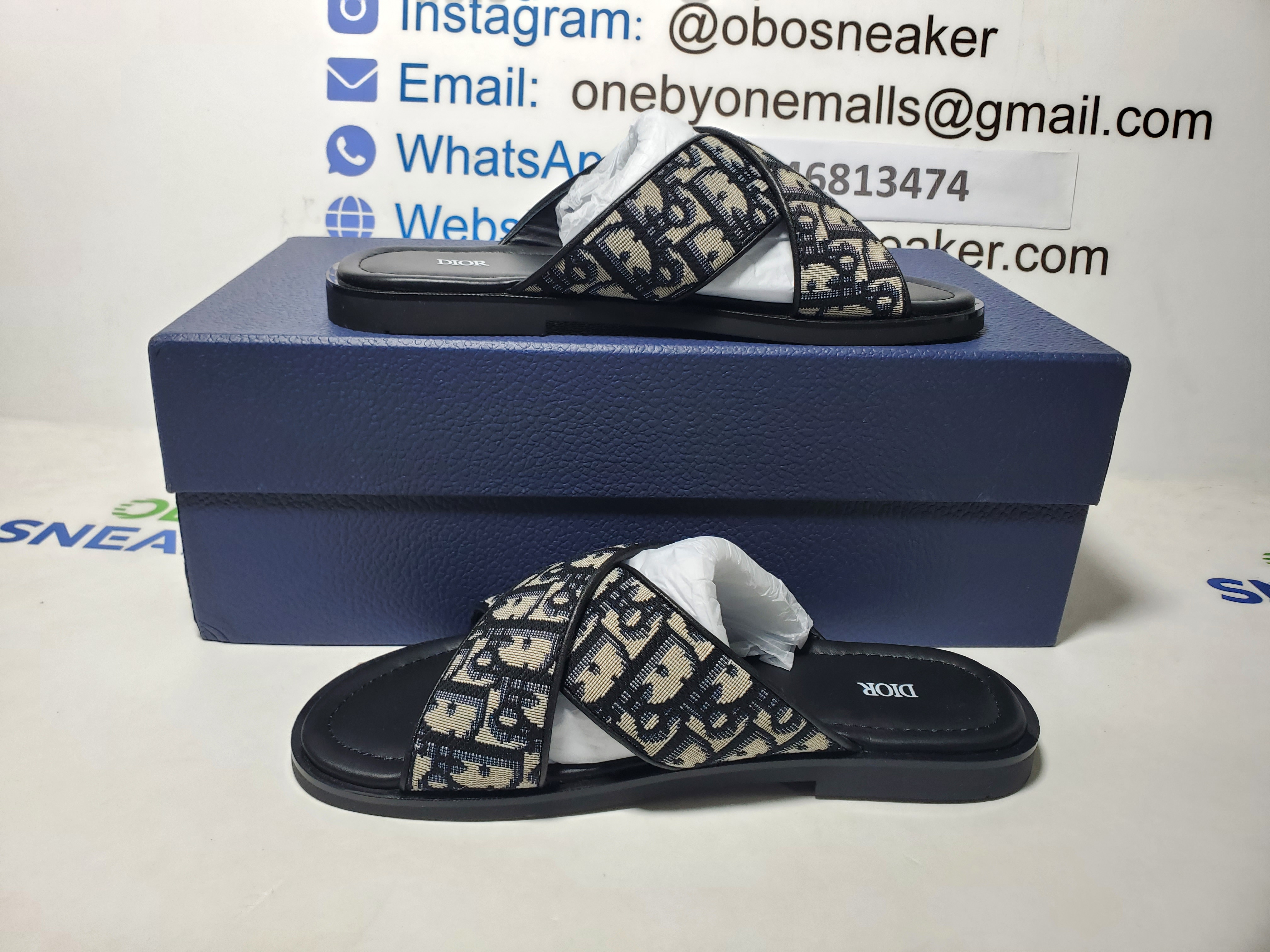 Dior Alias Sandal Beige And Black Dior Oblique Jacquard review Obosneaker 01