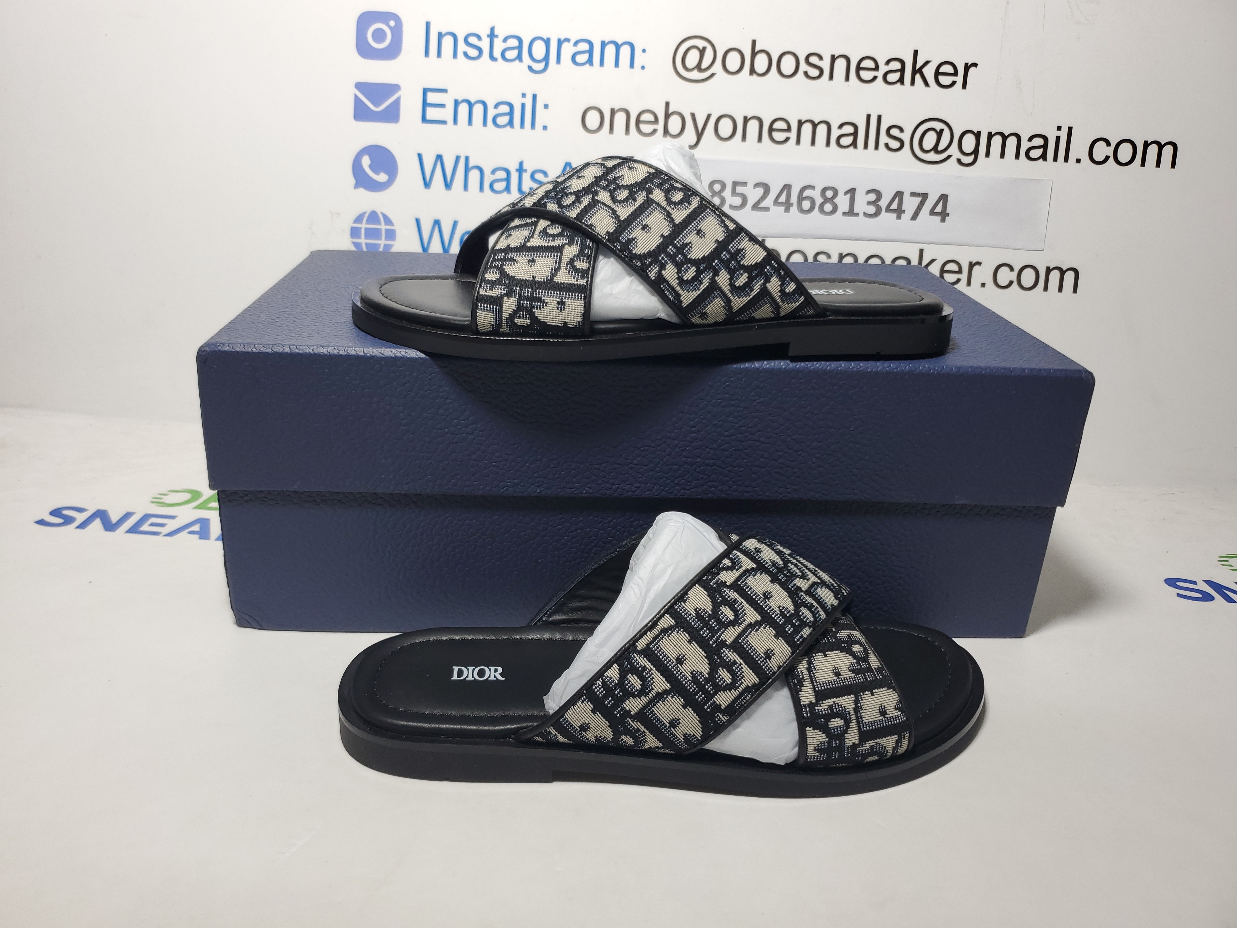 Dior Alias Sandal Beige And Black Dior Oblique Jacquard review Obosneaker 00