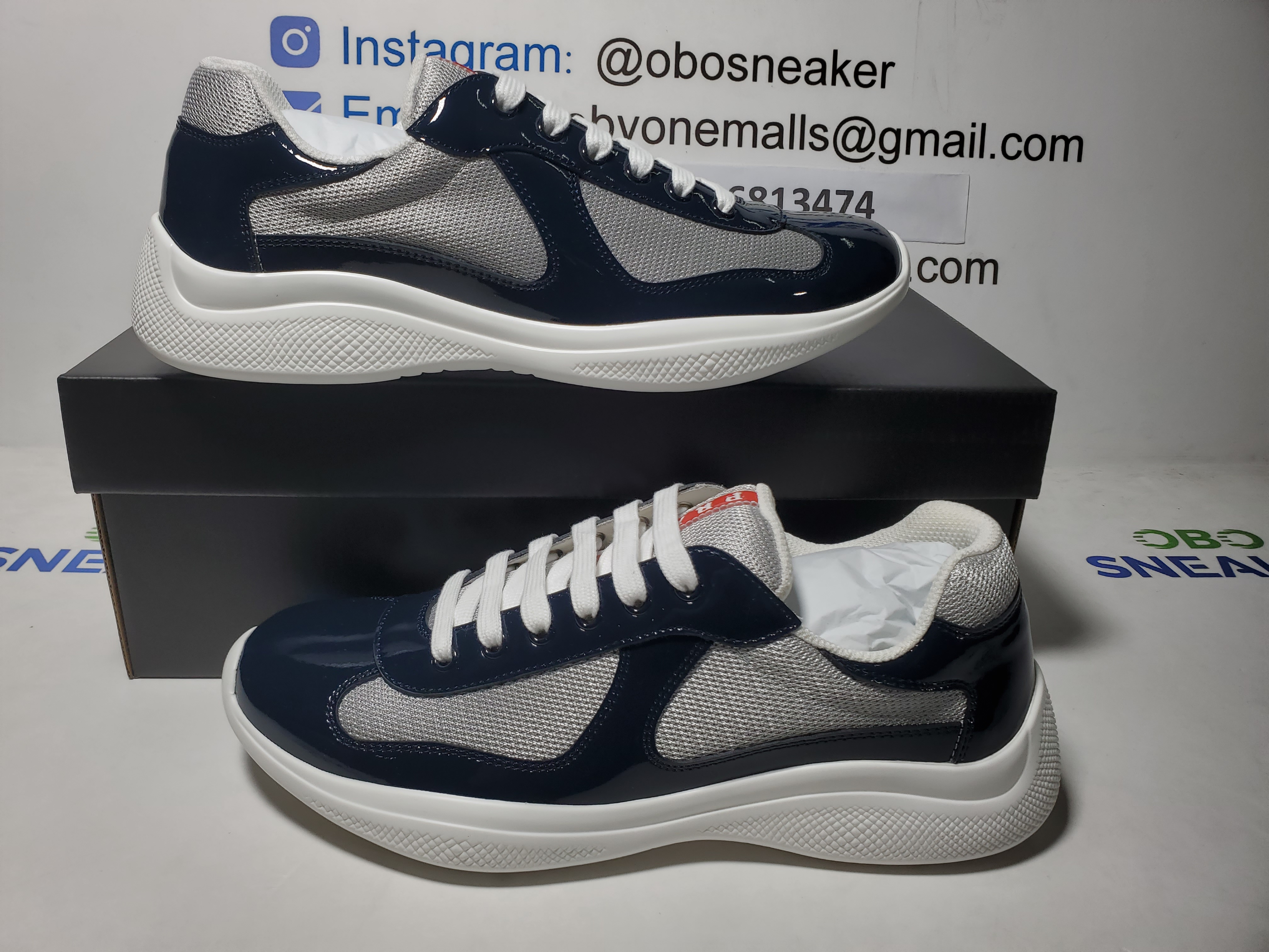 【FLASH SALE】Prada Sneakers Black Gray With Black Shoelaces review Obosneaker 01