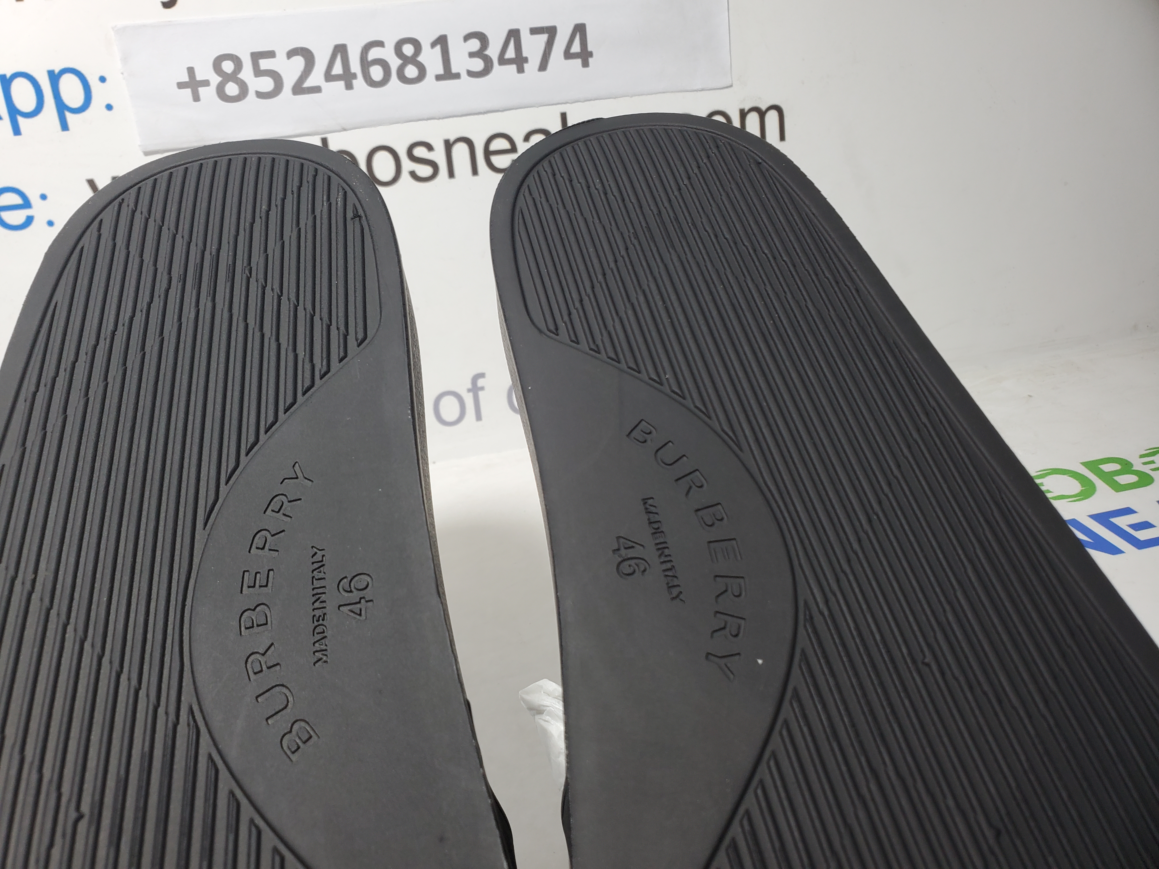 Burberry Comfort Fashion Slip-On Slides BBR War Horse Black review Obosneaker 05