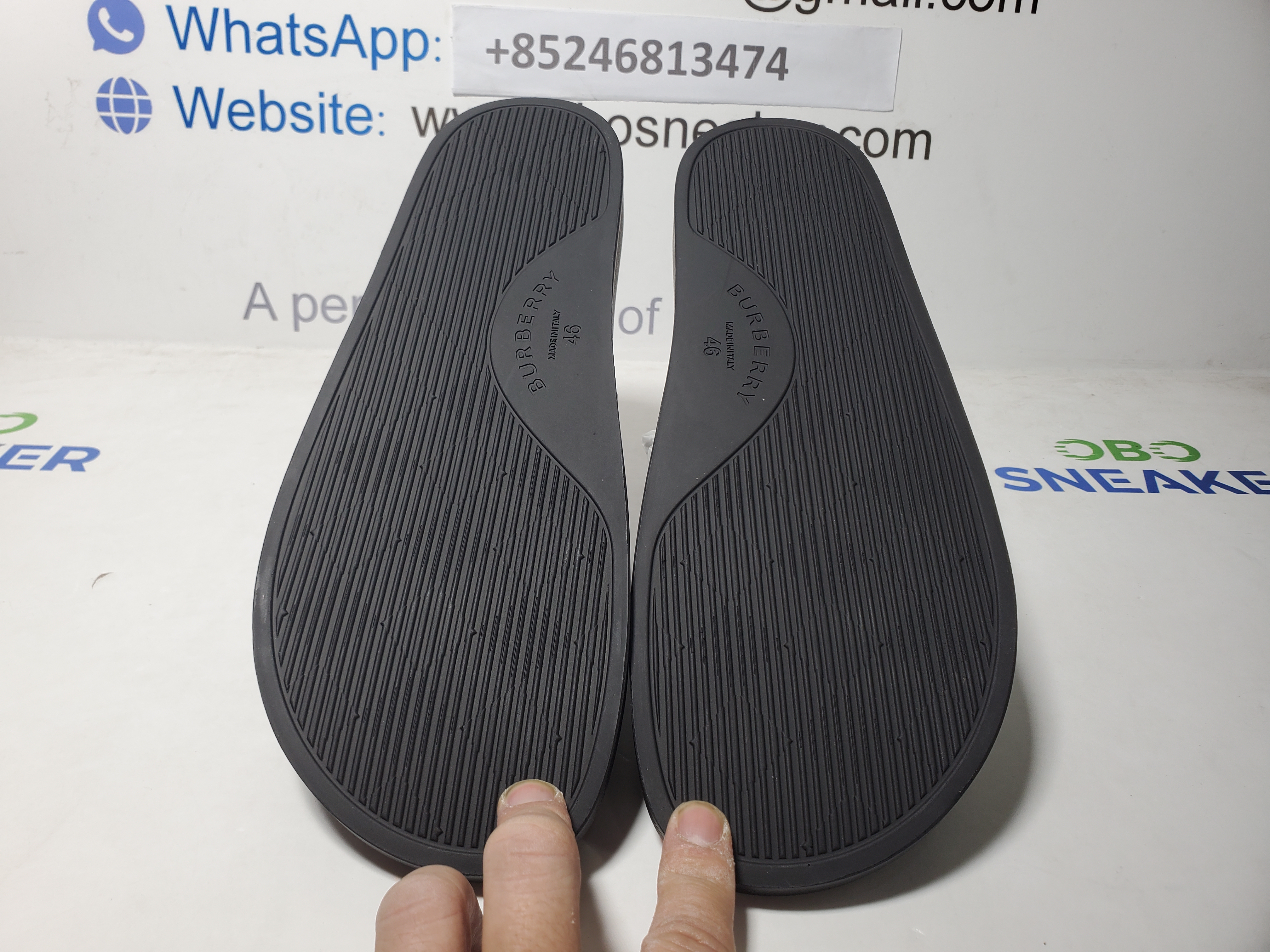 Burberry Comfort Fashion Slip-On Slides BBR War Horse Black review Obosneaker 04