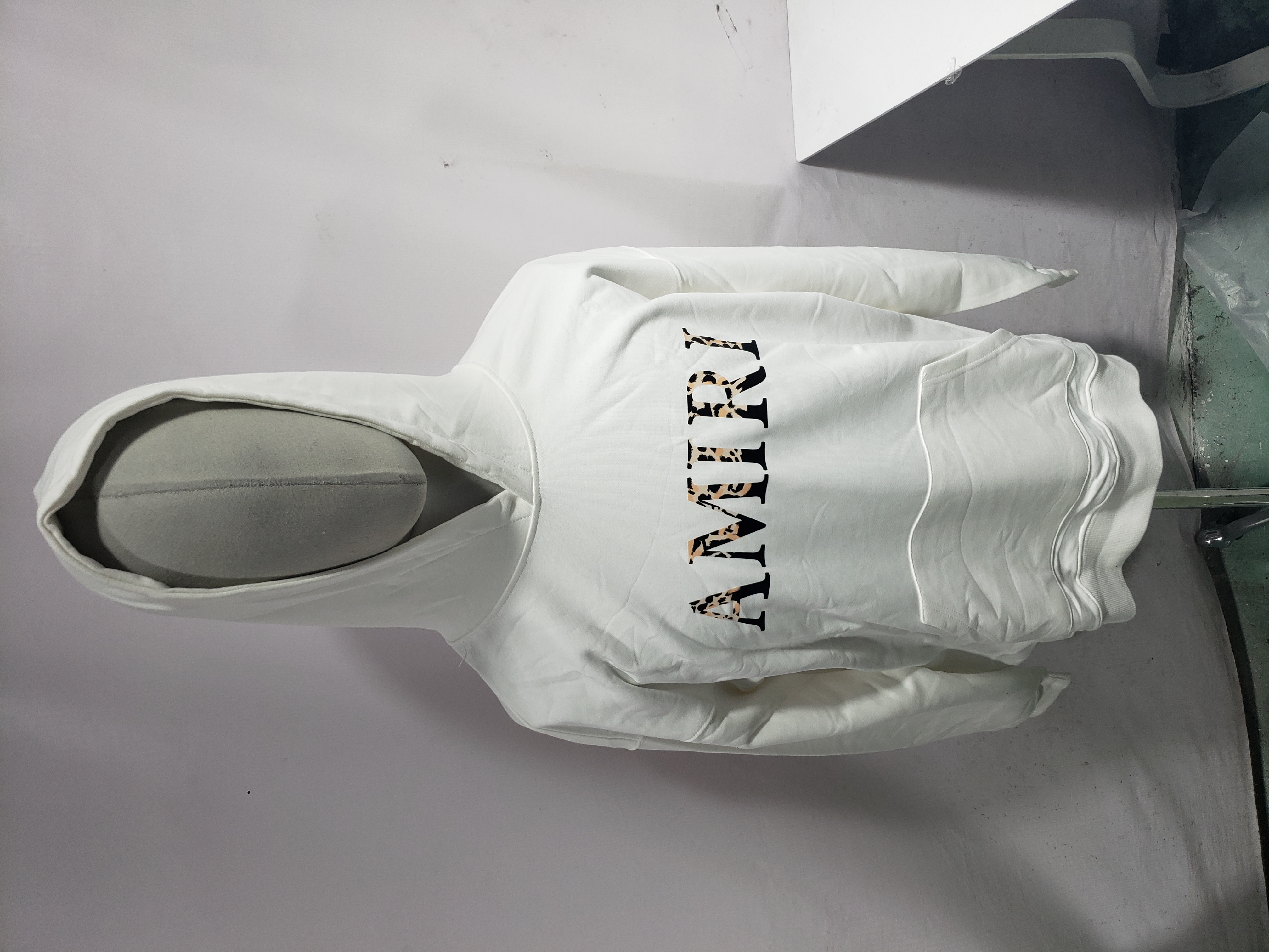 AMIRI Leopard Print Logo Hoodie #9202 Black/White review Obosneaker 00