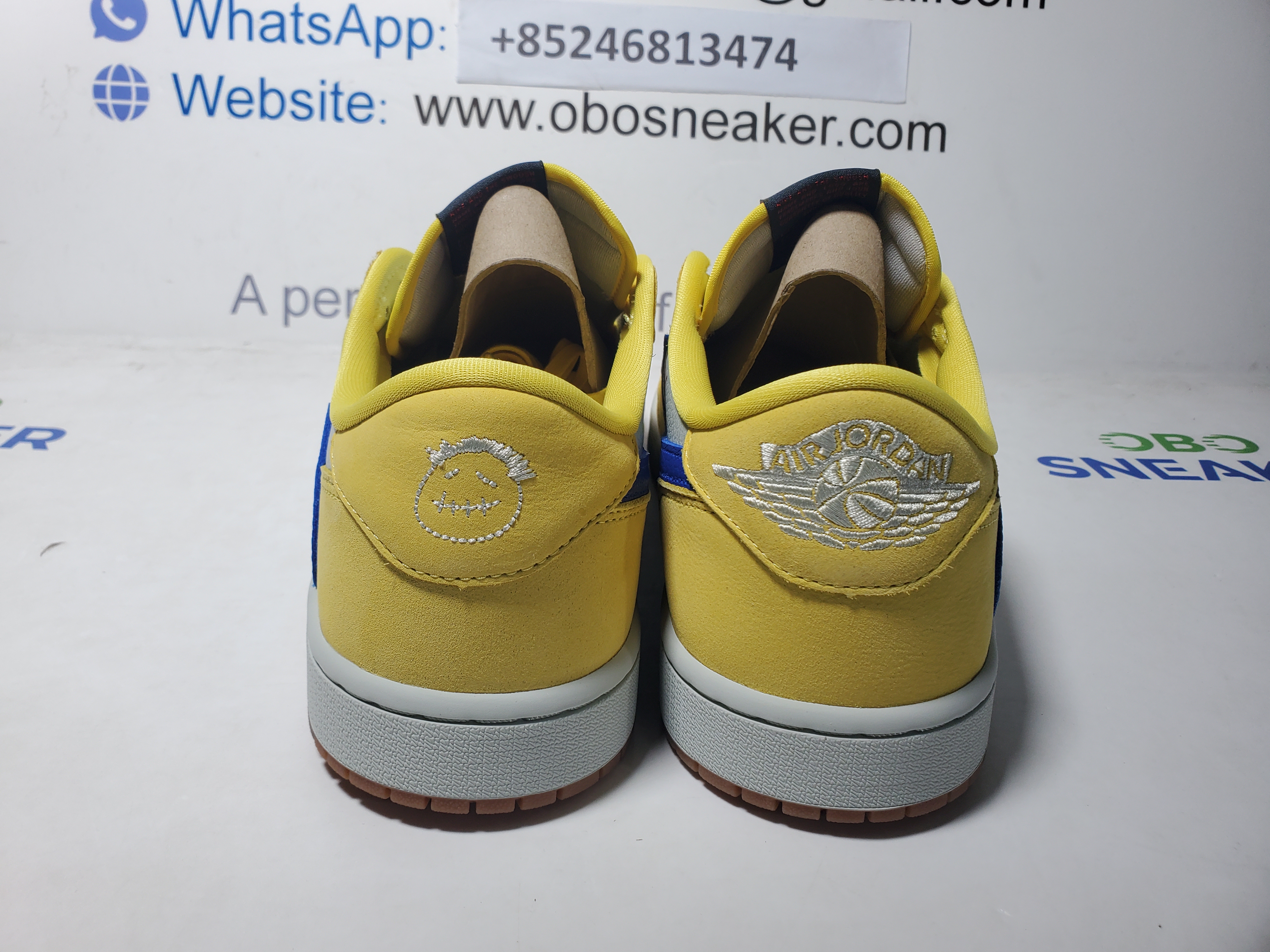 TOP Version Travis Scott x Air Jordan 1 Low OG Canary DZ4137-700 review Obosneaker 02