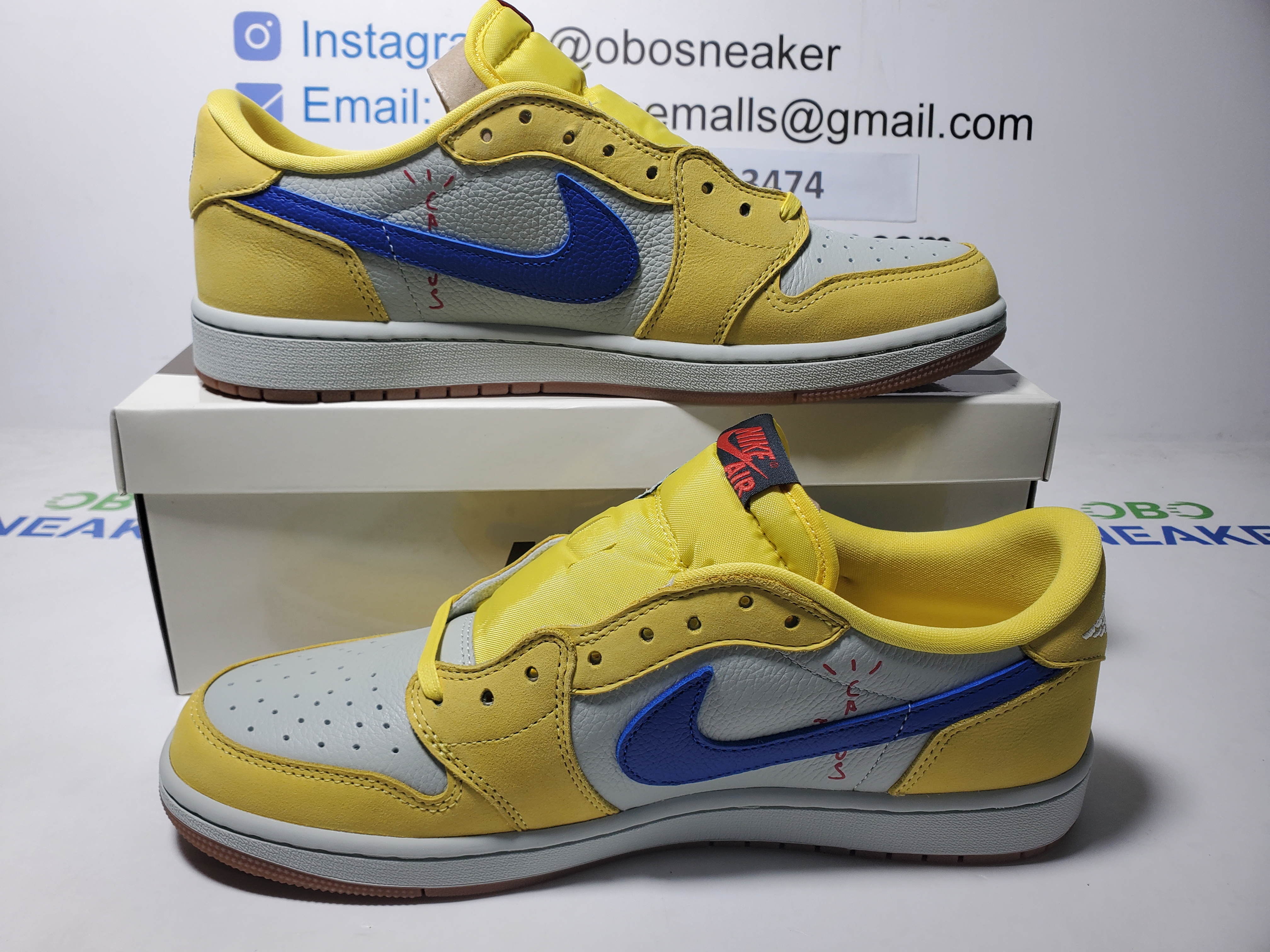 TOP Version Travis Scott x Air Jordan 1 Low OG Canary DZ4137-700 review Obosneaker 01