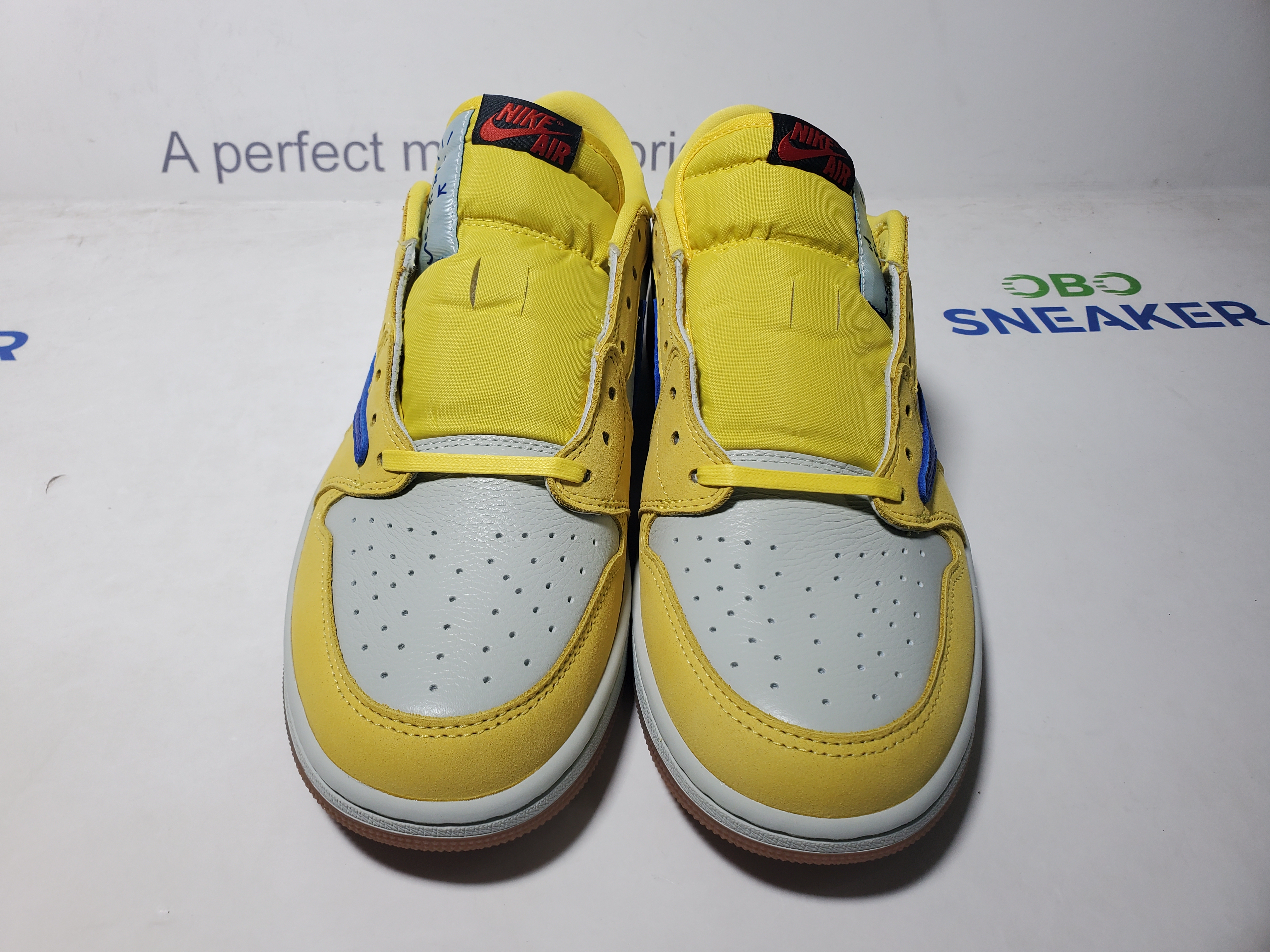TOP Version Travis Scott x Air Jordan 1 Low OG Canary DZ4137-700 review Obosneaker 03