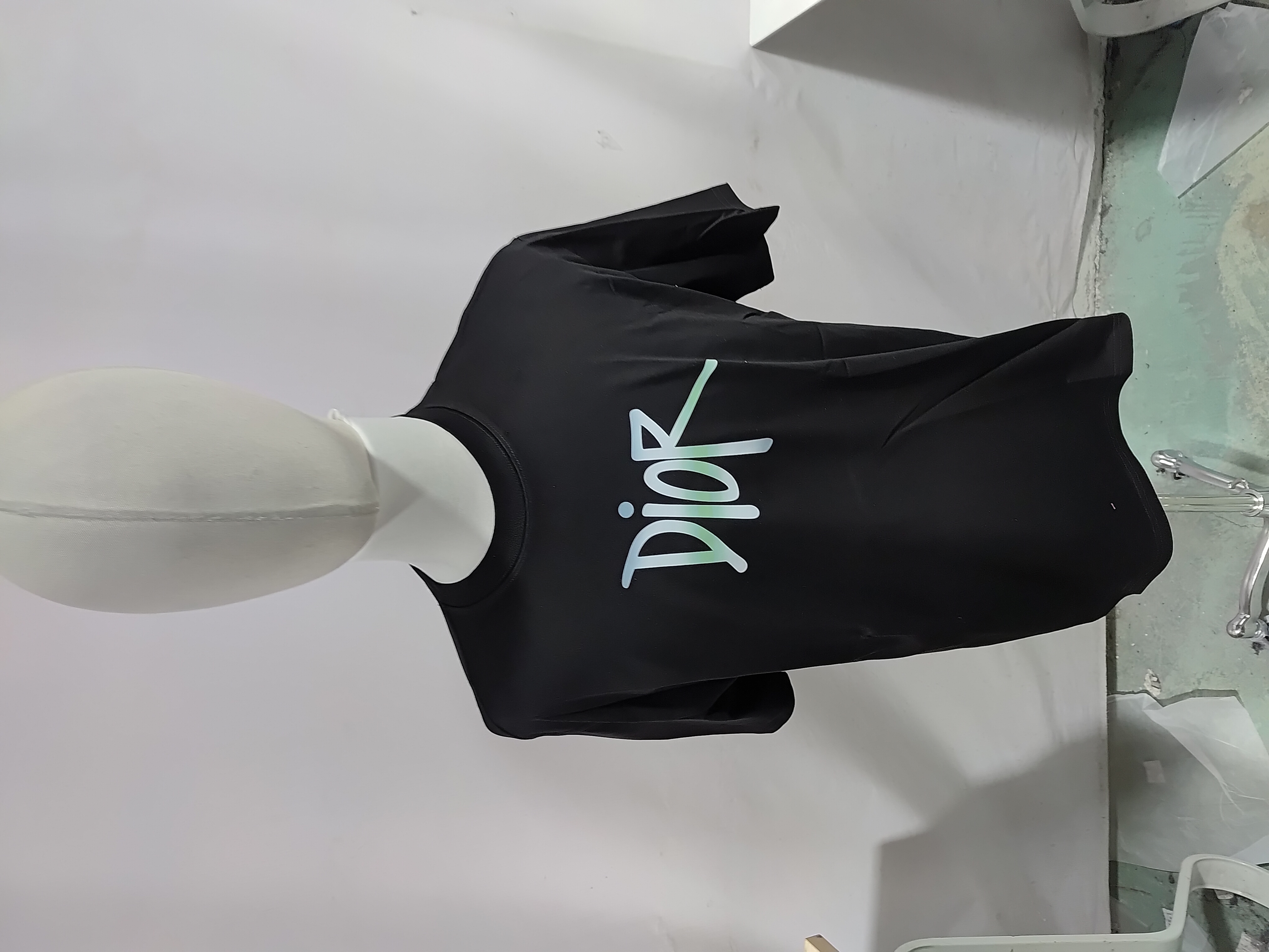 Dior Gradient Embroidered Short Sleeve Black review Obosneaker 00