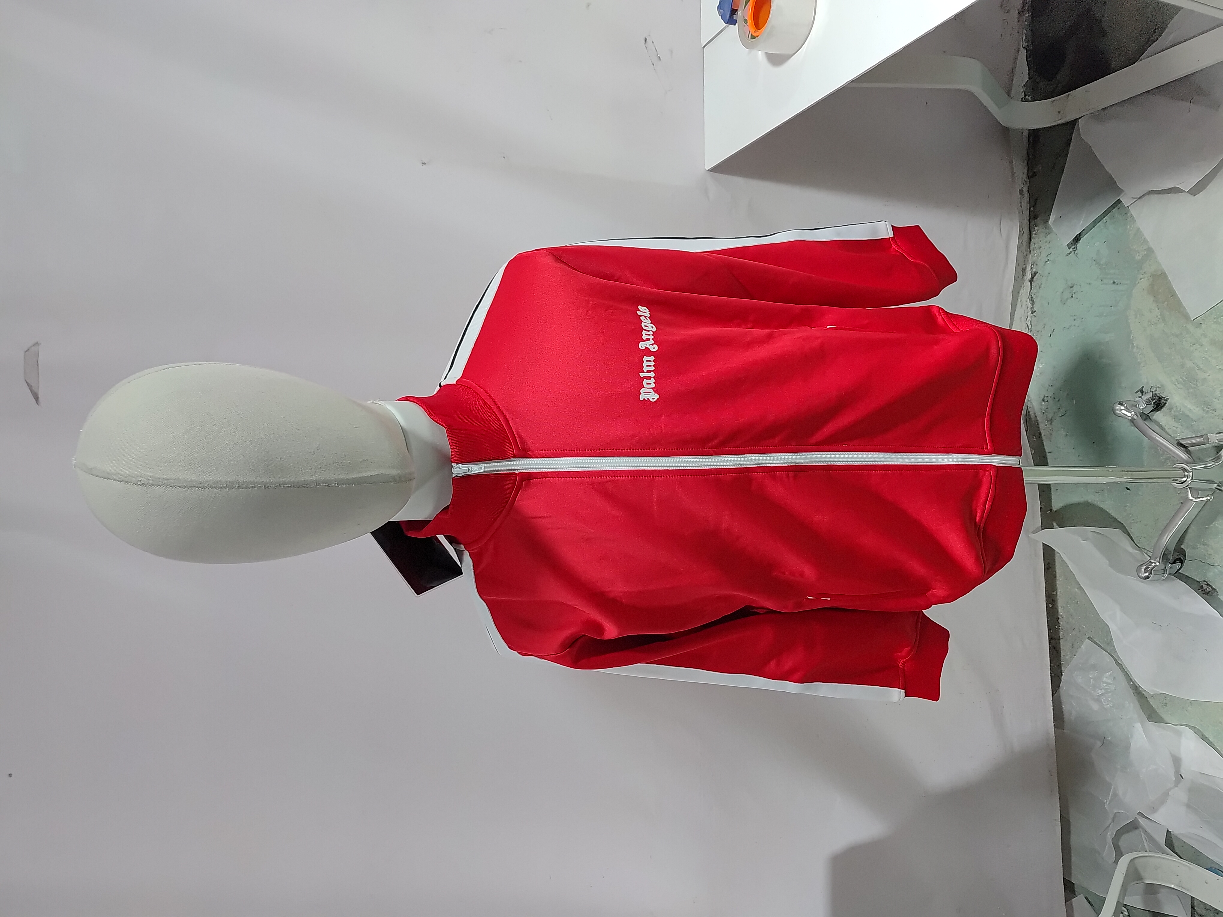 Palm Angels Track Jacket Red + Purple Brand Fashion Men Jeans YZ072428 review Obosneaker 00