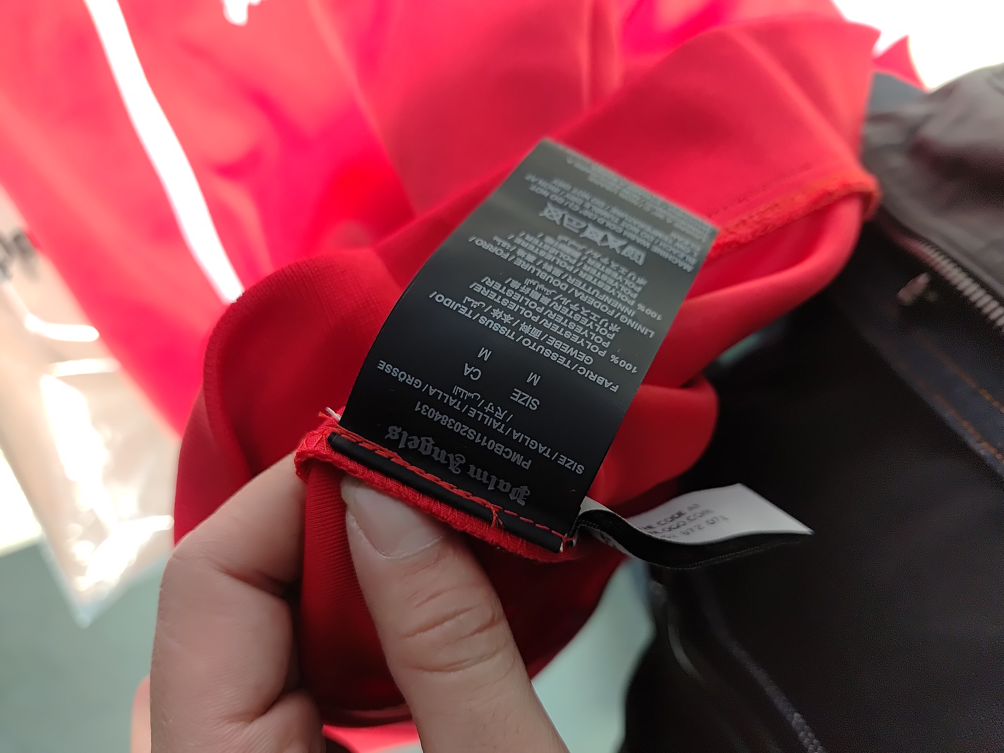 Palm Angels Track Jacket Red + Purple Brand Fashion Men Jeans YZ072428 review Obosneaker 01