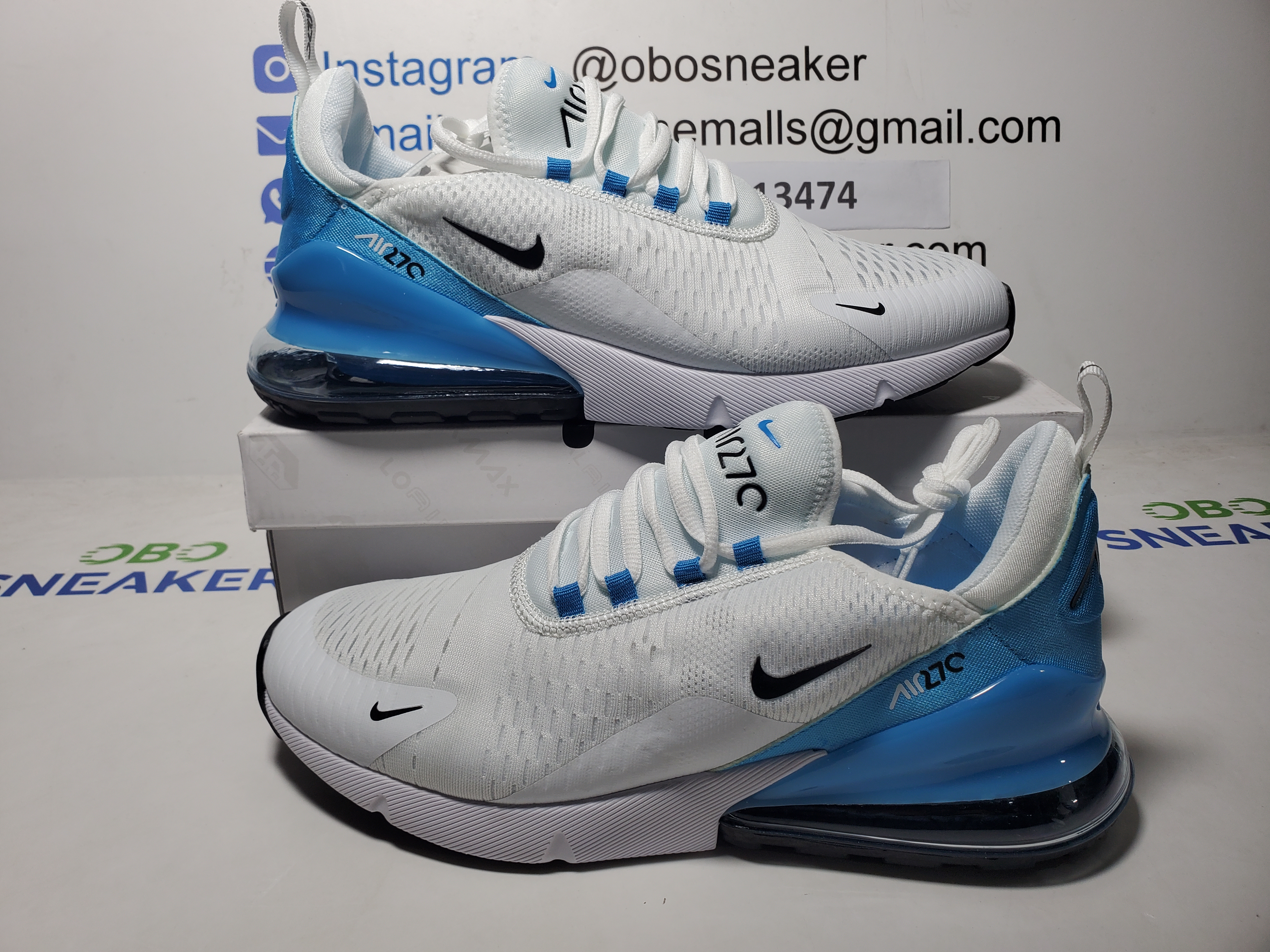 Nike Air Max 270 White Black Photo Blue AH8050-110 review Obosneaker 01
