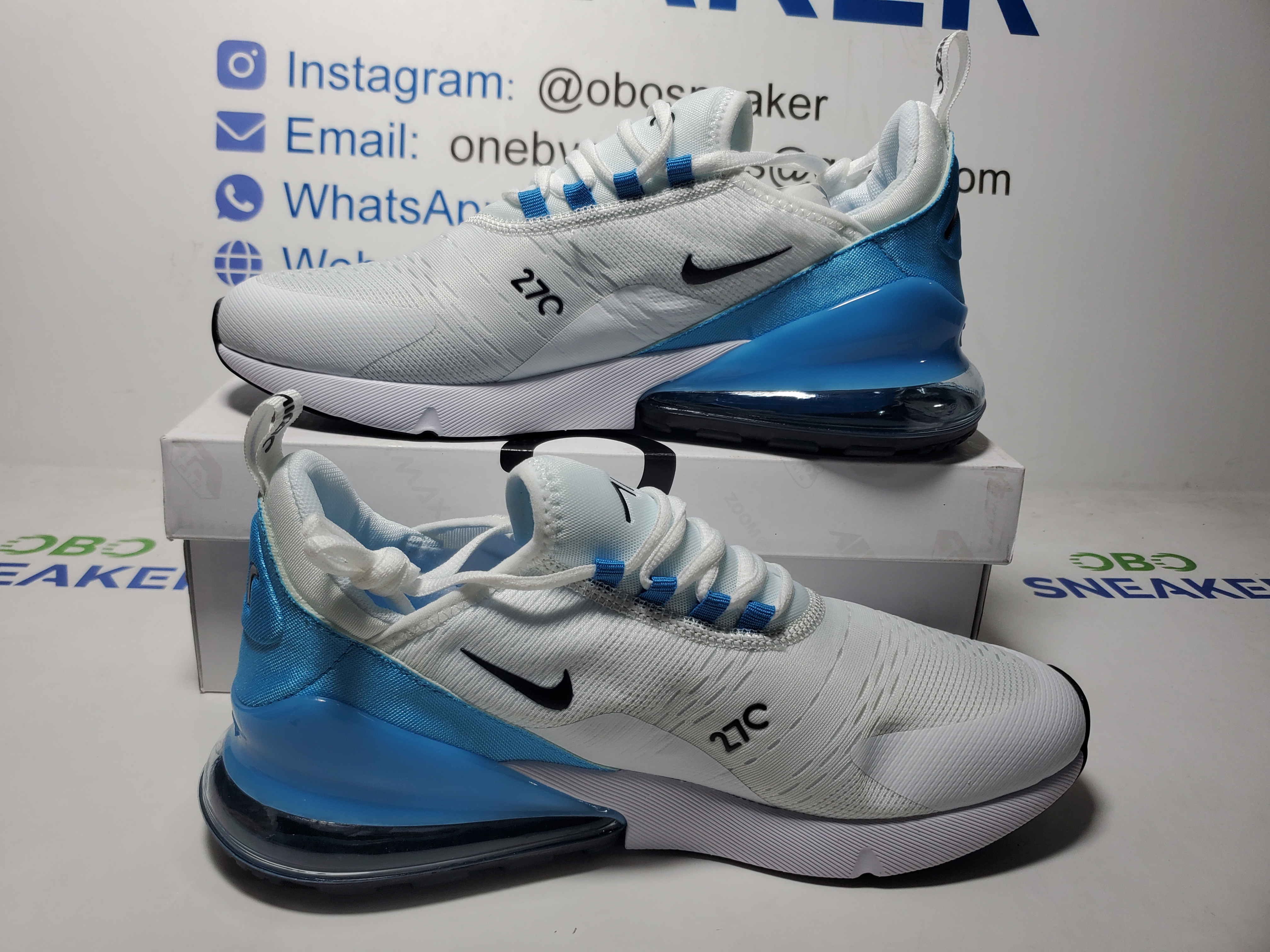 Nike Air Max 270 White Black Photo Blue AH8050-110 review Obosneaker 00