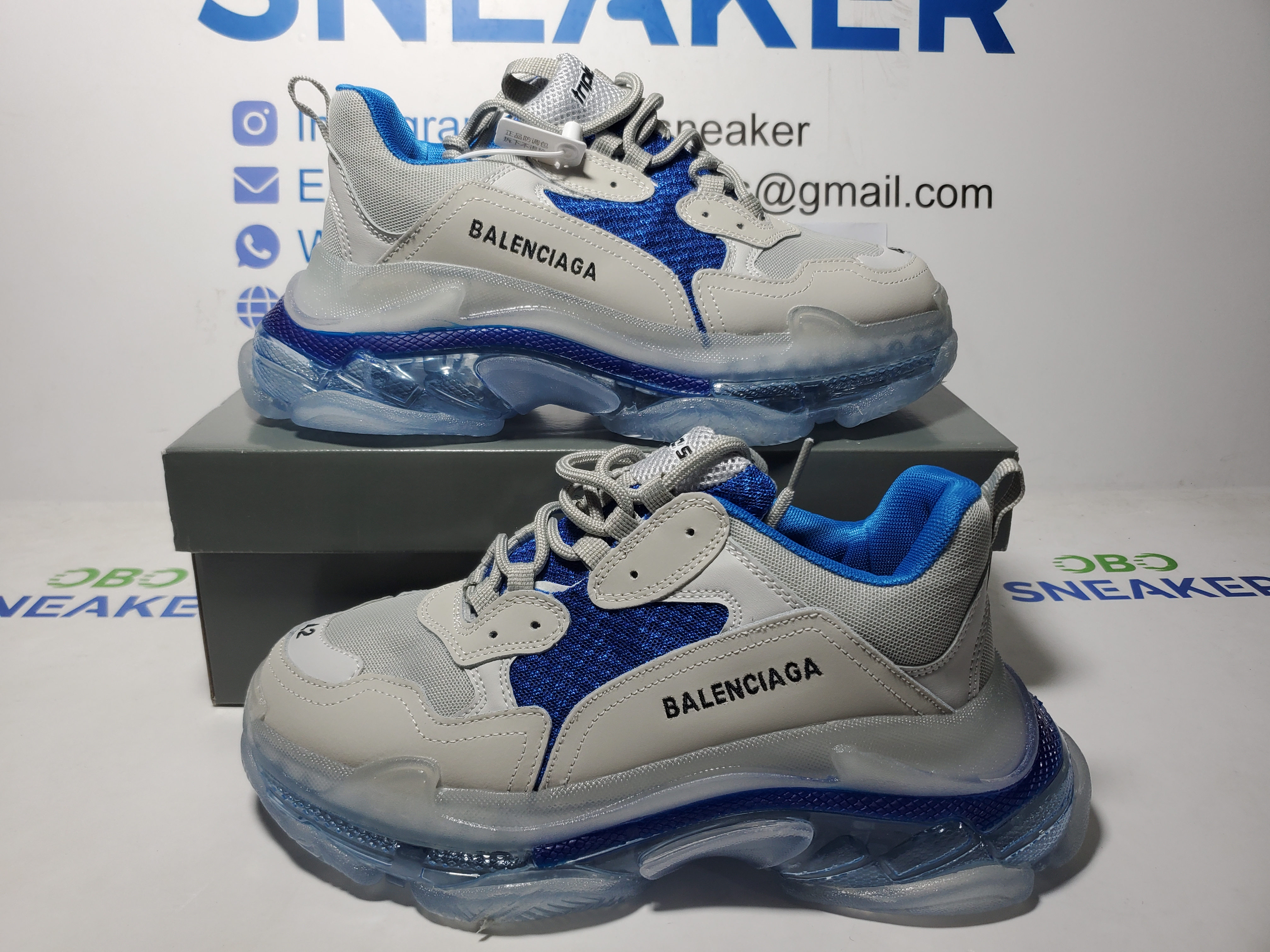 Balenciaga Triple S Grey Blue  541624 W090N 9169 review Obosneaker 00