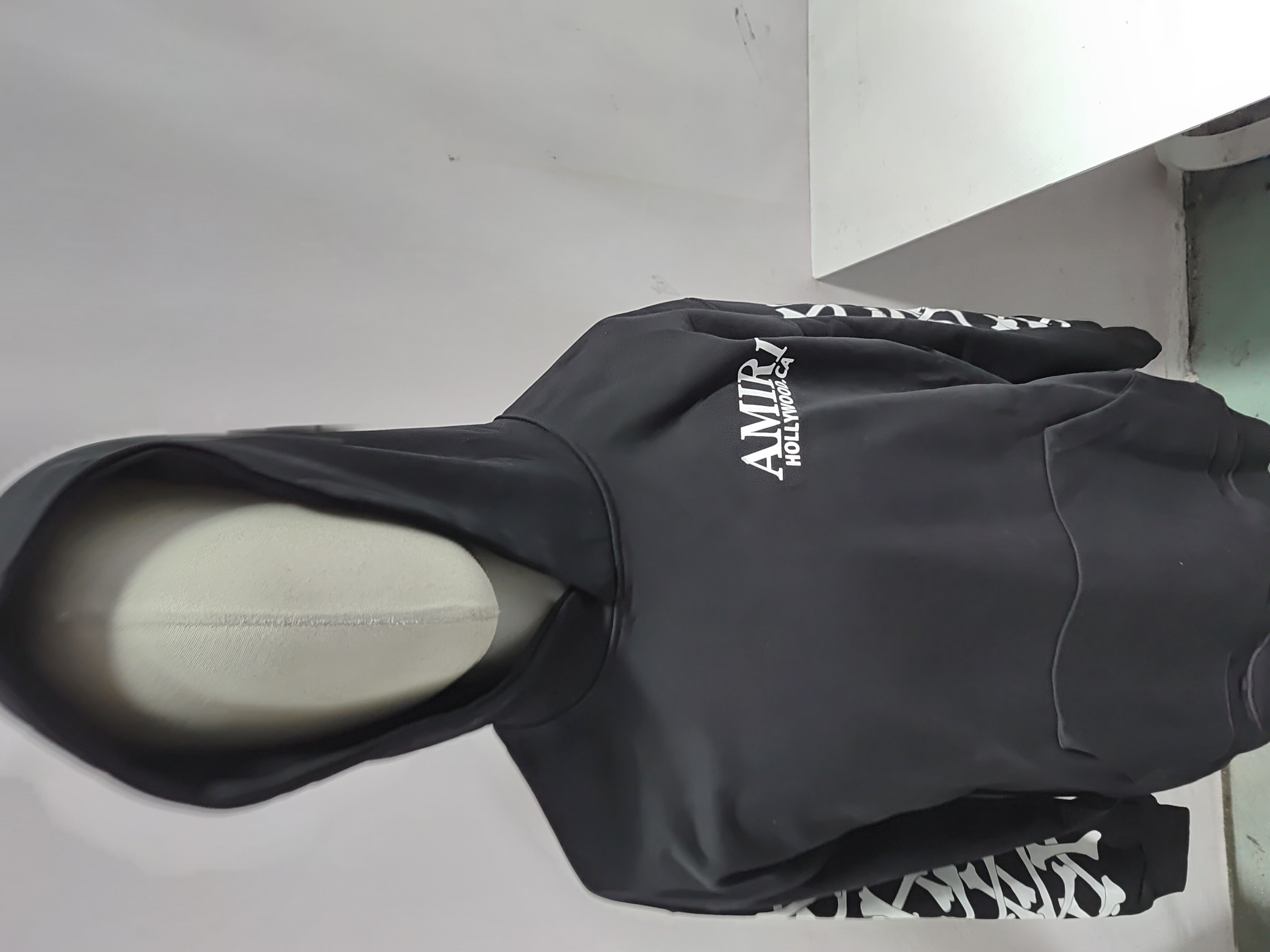 AMIRI Stacked Bones Hoodie #9235 Black/Gray/Red review Obosneaker 00