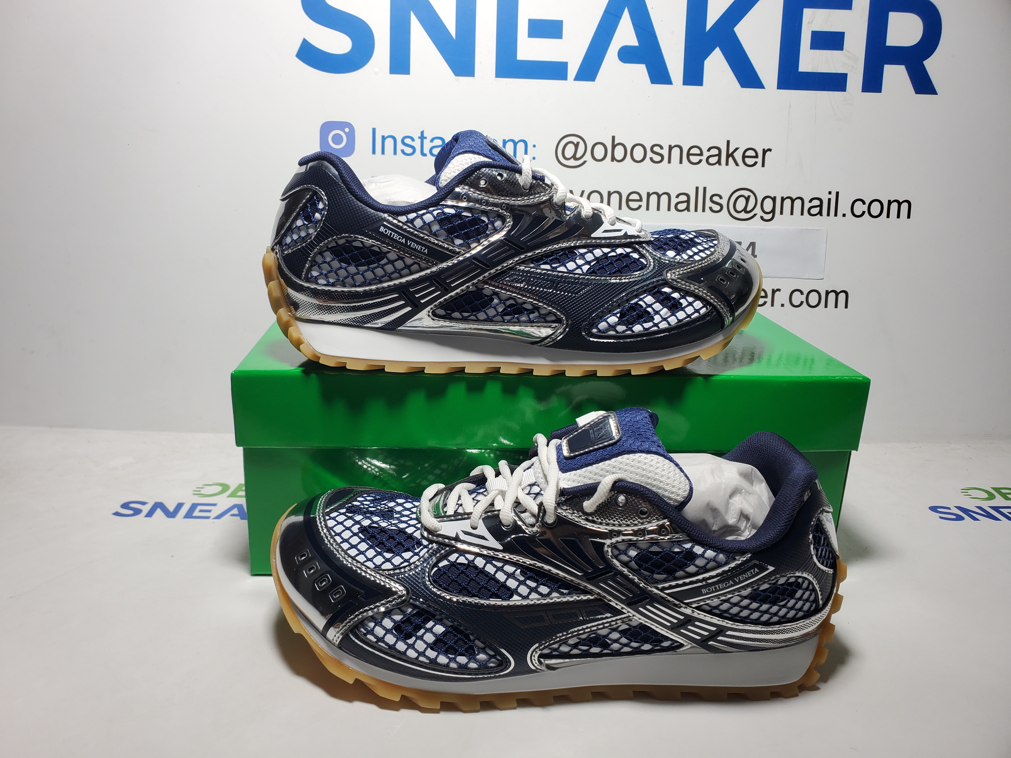 Bottega Veneta Orbit Deep Blue Silver 741357V2X404152 review Obosneaker 01