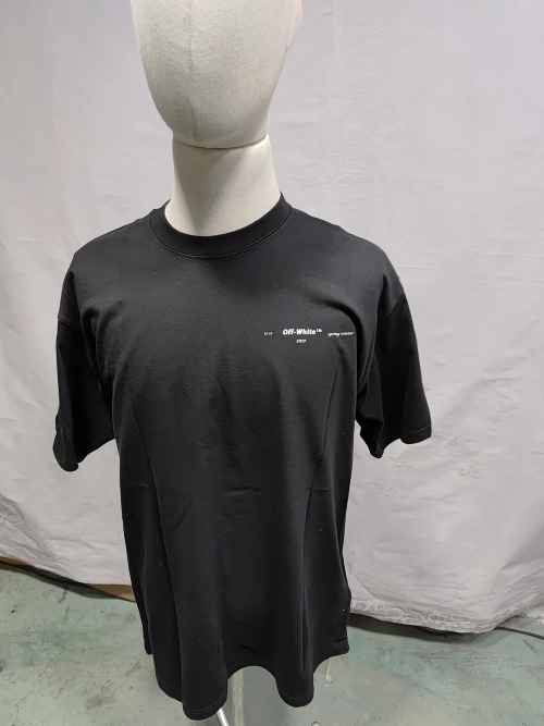 OW oil painting print short sleeve black review 