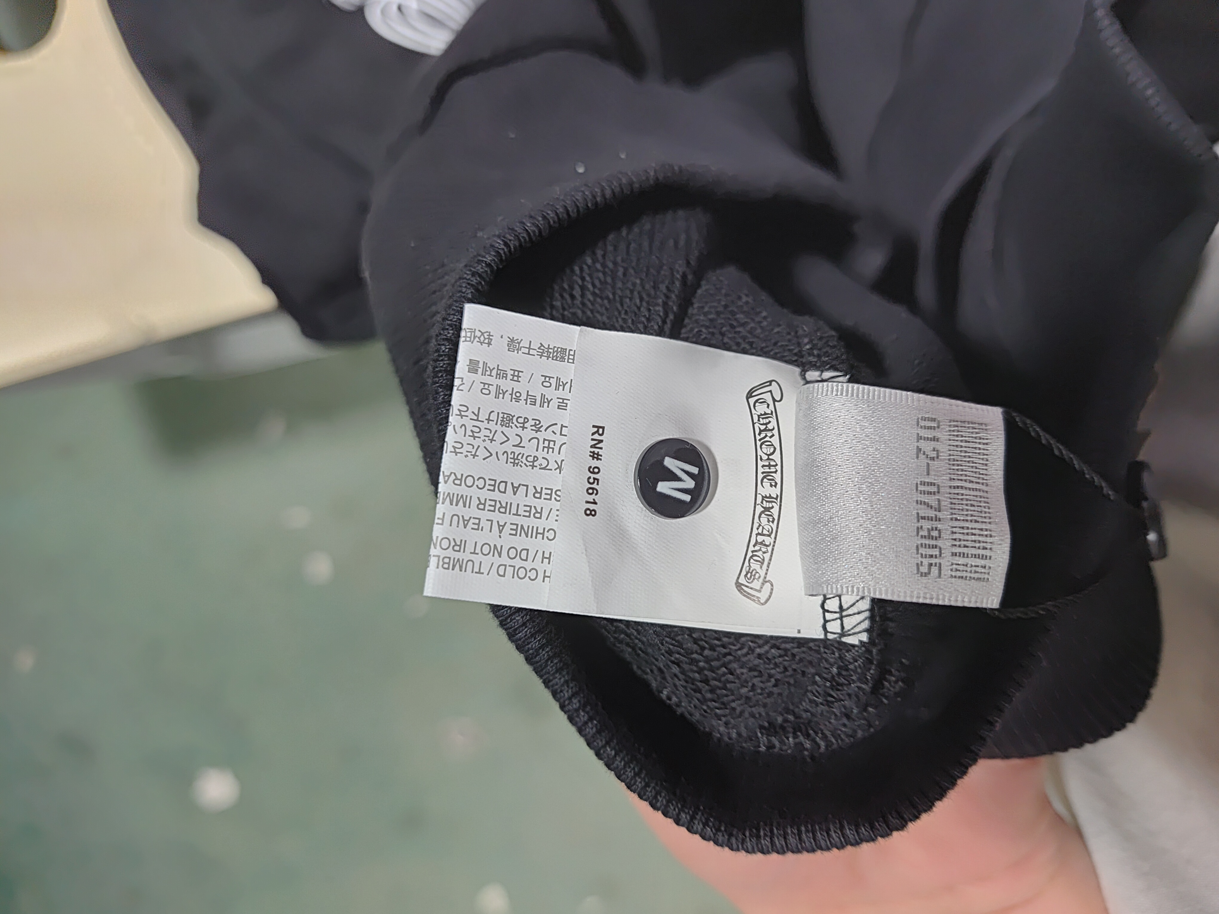 Chrome Hearts 25FW White Zip-Up Jacket with Sanskrit Print Cuffs Black review 1