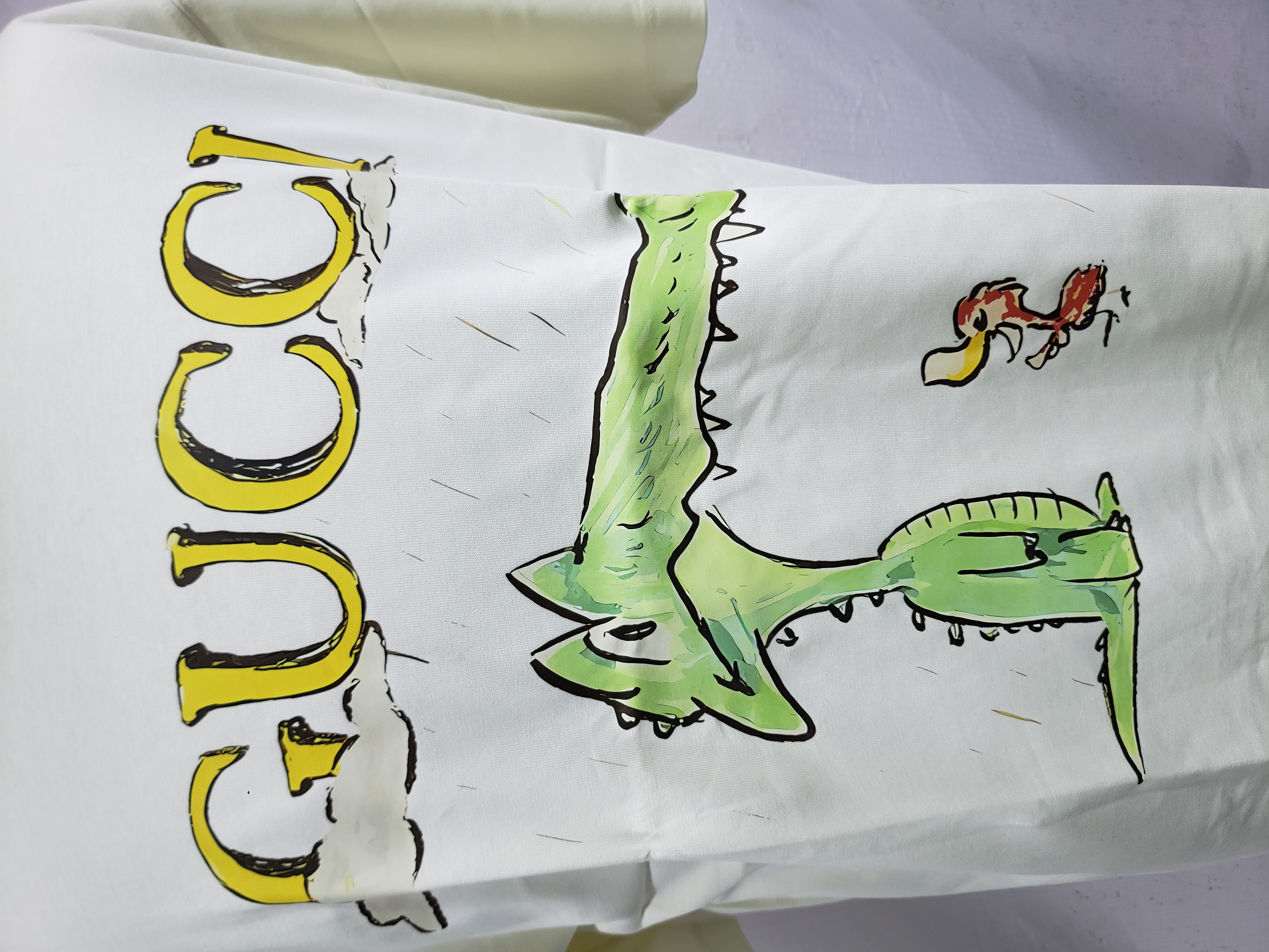 Gucci 25ss Funny Cartoon Series Printed Short Sleeve Little Alligator review 3