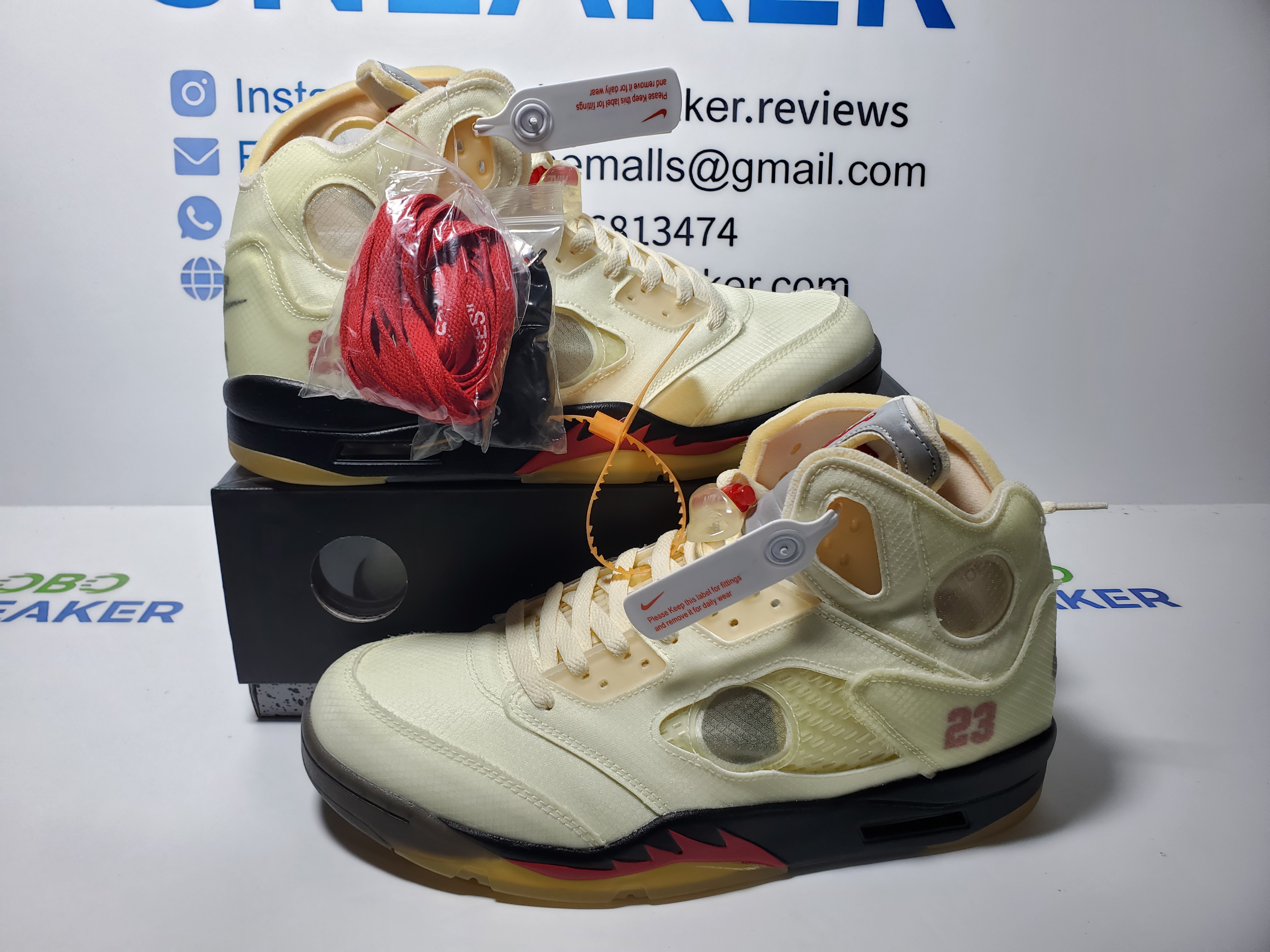 Air Jordan 5 Retro Off-White Sail DH8565-100 review Obosneaker 01