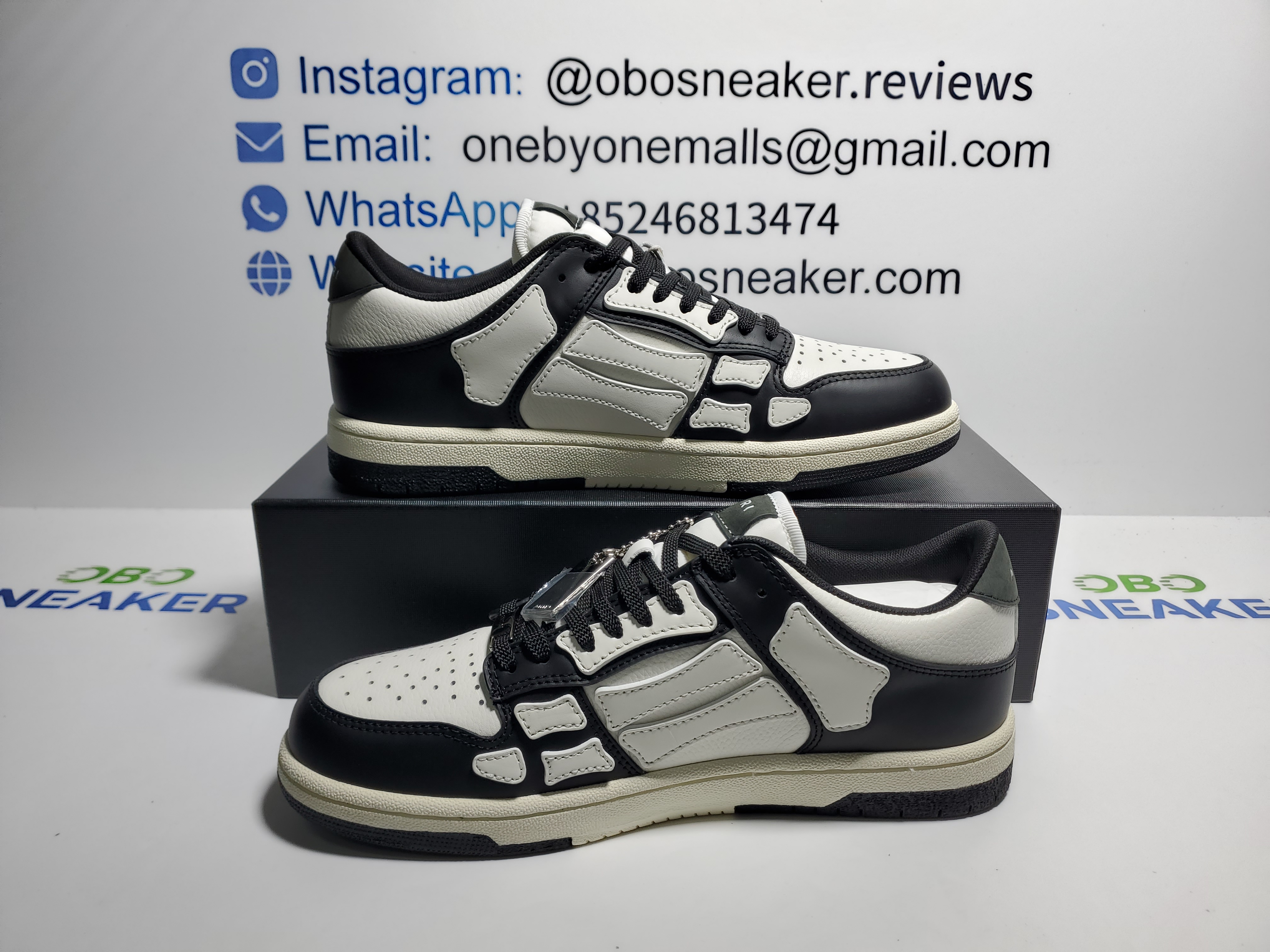 AMIRI MA-1 Skel Top Low White Black White MFS002-004 review 0