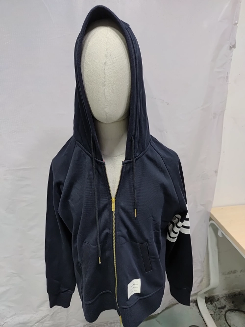 Thom Browne Classic Zip Hoodie Blue review 