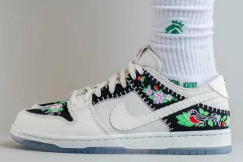 On-Feet Images of The Nike SB Dunk Low Decon N7 Light Green Spark