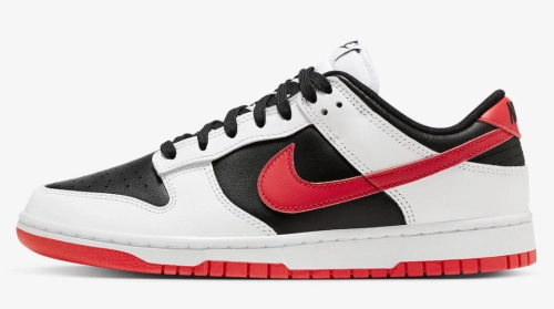 Nike Dunk Low White Black University Red