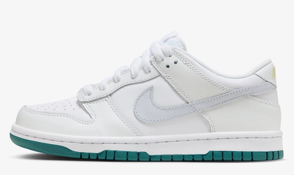 Teal Green Soles Land On This Nike Dunk Low GS