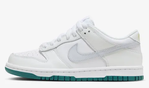 Teal Green Soles Land On This Nike Dunk Low GS