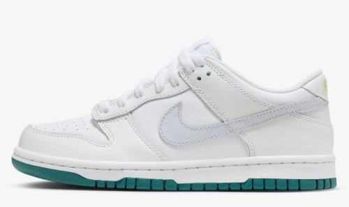 Teal Green Soles Land On This Nike Dunk Low GS