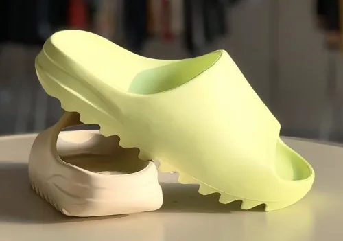 First Look At The adidas YEEZY SLIDE “Glow Green”