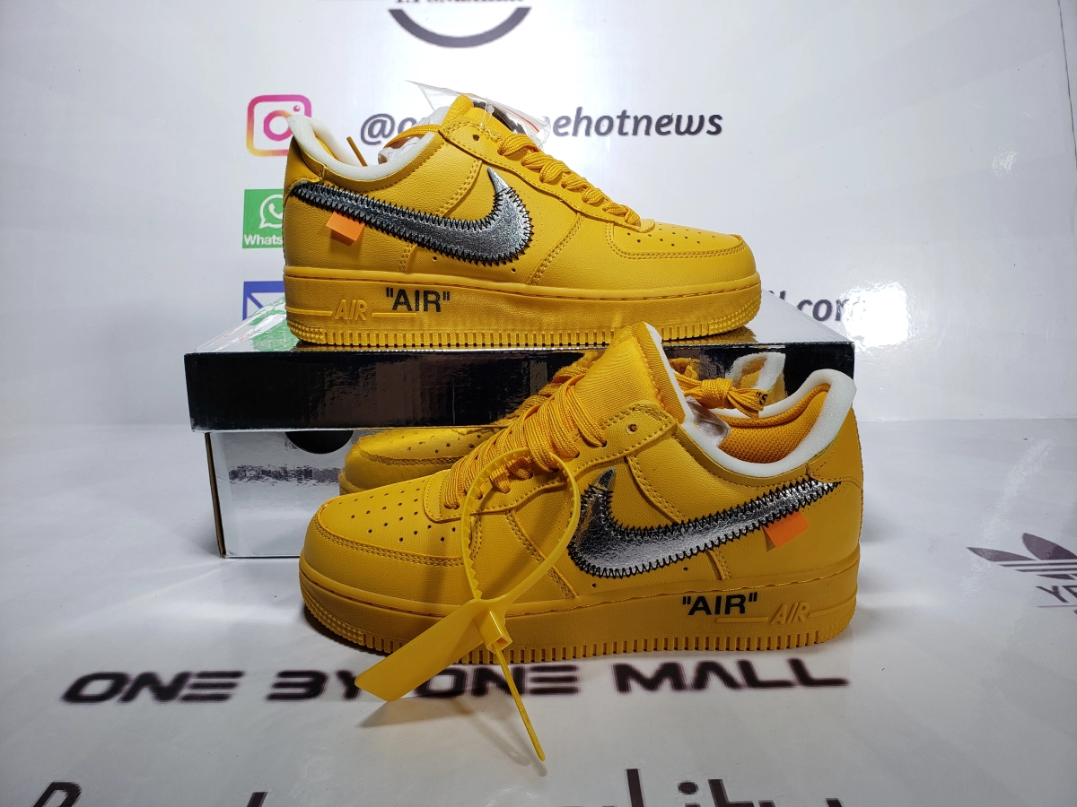 Obosneaker QC pics ：Off-White x Nike Air Force 1 Low University Gold DD1876-700