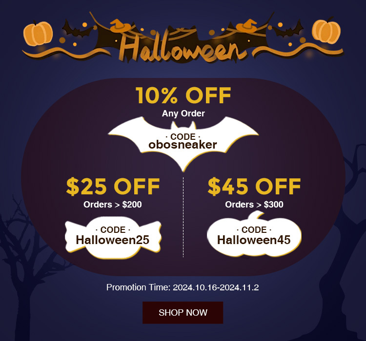 Halloween event
You can see a lot of offers and discounts in obosneaker during this period