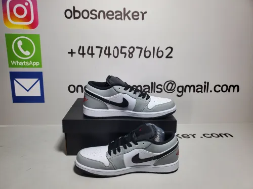Obosneaker QC pics ：Air Jordan 1 Low Light Smoke Grey