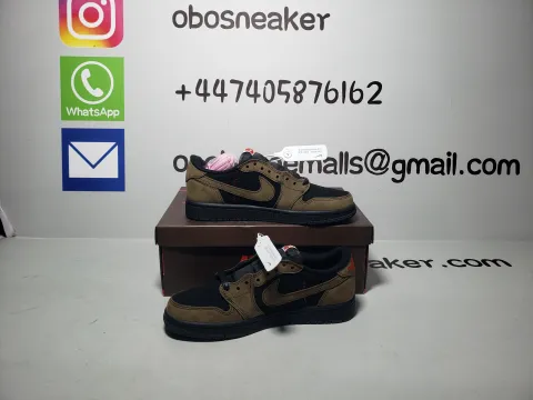 Obosneaker QC Pics ：Air Jordan yordan 1Low x Travis Scott OG “Velvet Brown”