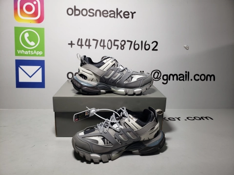 Obosneaker QC Pics ：Balenciaga Track Sneaker Grey White Black