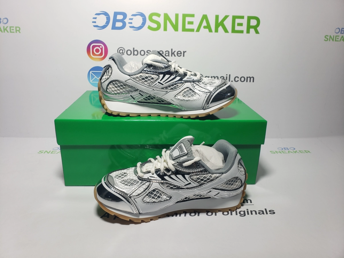 Obosneaker QC Pics ：Bottega Veneta Orbit Silver