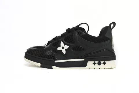Obosneaker Customer feedback ： Louis Vuitton Leather lace up Fashionable Board Shoes Black 51BCOLRB