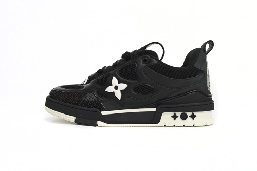 Obosneaker Customer feedback ： Louis Vuitton Leather lace up Fashionable Board Shoes Black 51BCOLRB