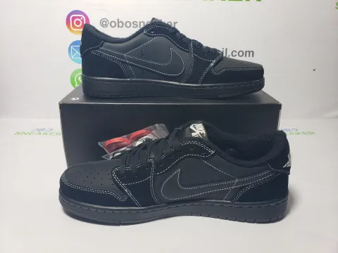 Obosneaker QC Pics ：Air Jordan 1 Retro Low OG SP Travis Scott Black Phantom