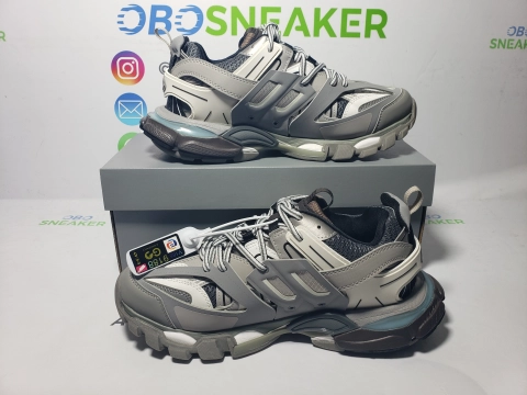 Obosneaker QC Pics ：Balenciaga Track Sneaker Grey White Bla ck