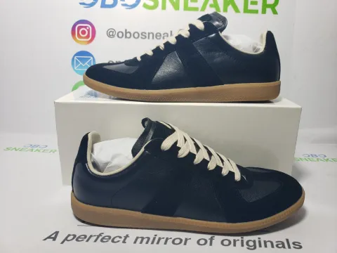 Obosneaker QC Pics ：Maison Margiela Replica German Army Trainer (GATs) Black Gum S57WS0236P1897900