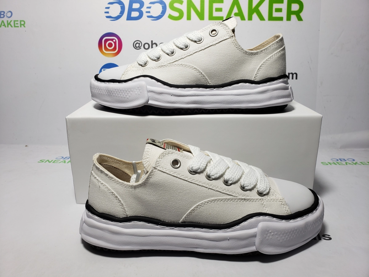 Obosneaker QC Pics ：Maison Mihara Yasuhiro Peterson OG Sole Canvas Low White  A01FW702